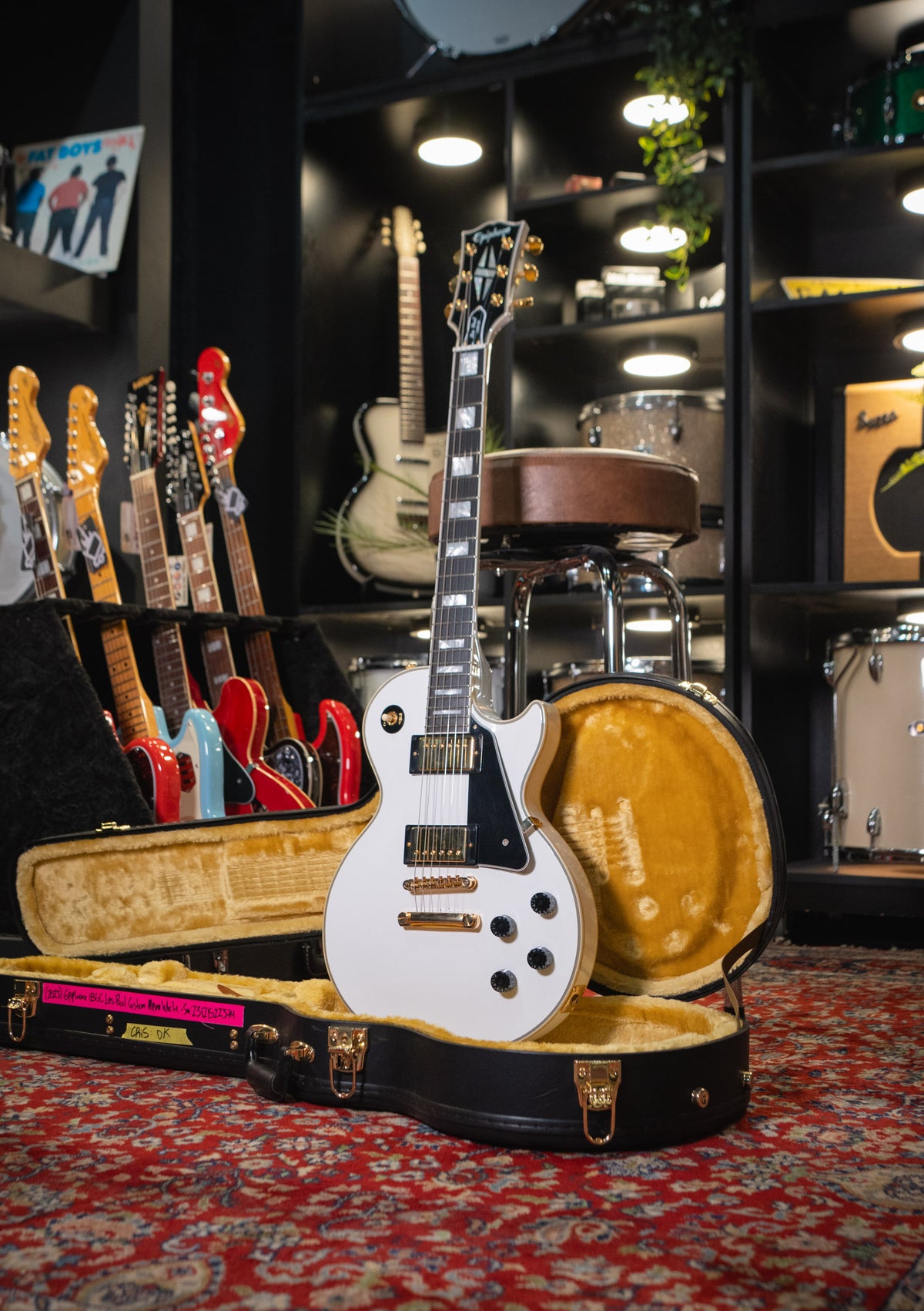 Epiphone Inspired by Gibson Custom Les Paul Alphine White semi nuevo año 2023 (incluye hardcase) - Guitarra eléctrica