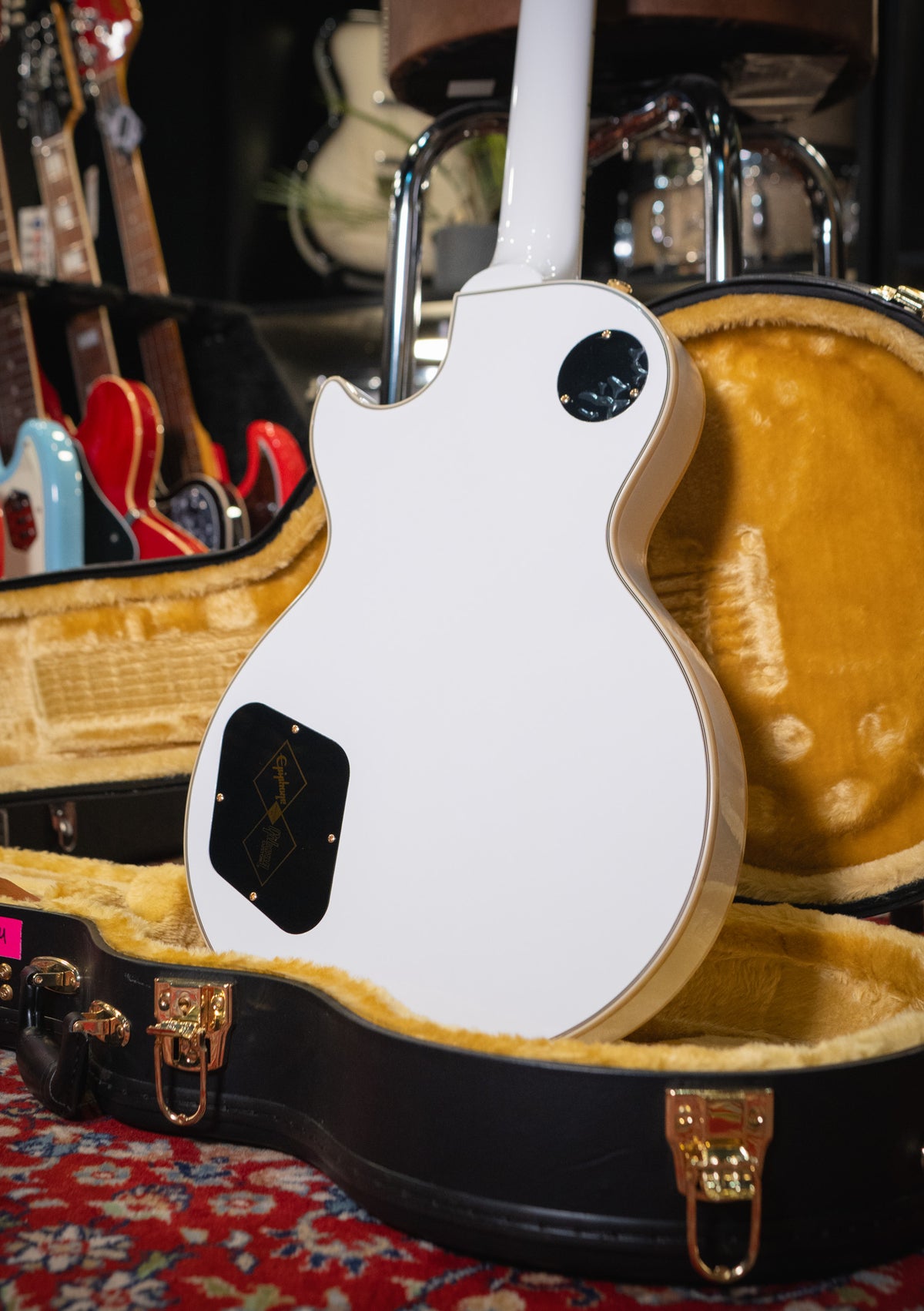 Epiphone Inspired by Gibson Custom Les Paul Alphine White semi nuevo año 2023 (incluye hardcase) - Guitarra eléctrica