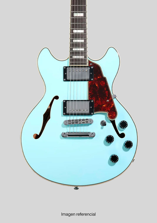 D'Angelico Premier Mini DC - Sky Blue (incluye funda) - Guitarra eléctrica
