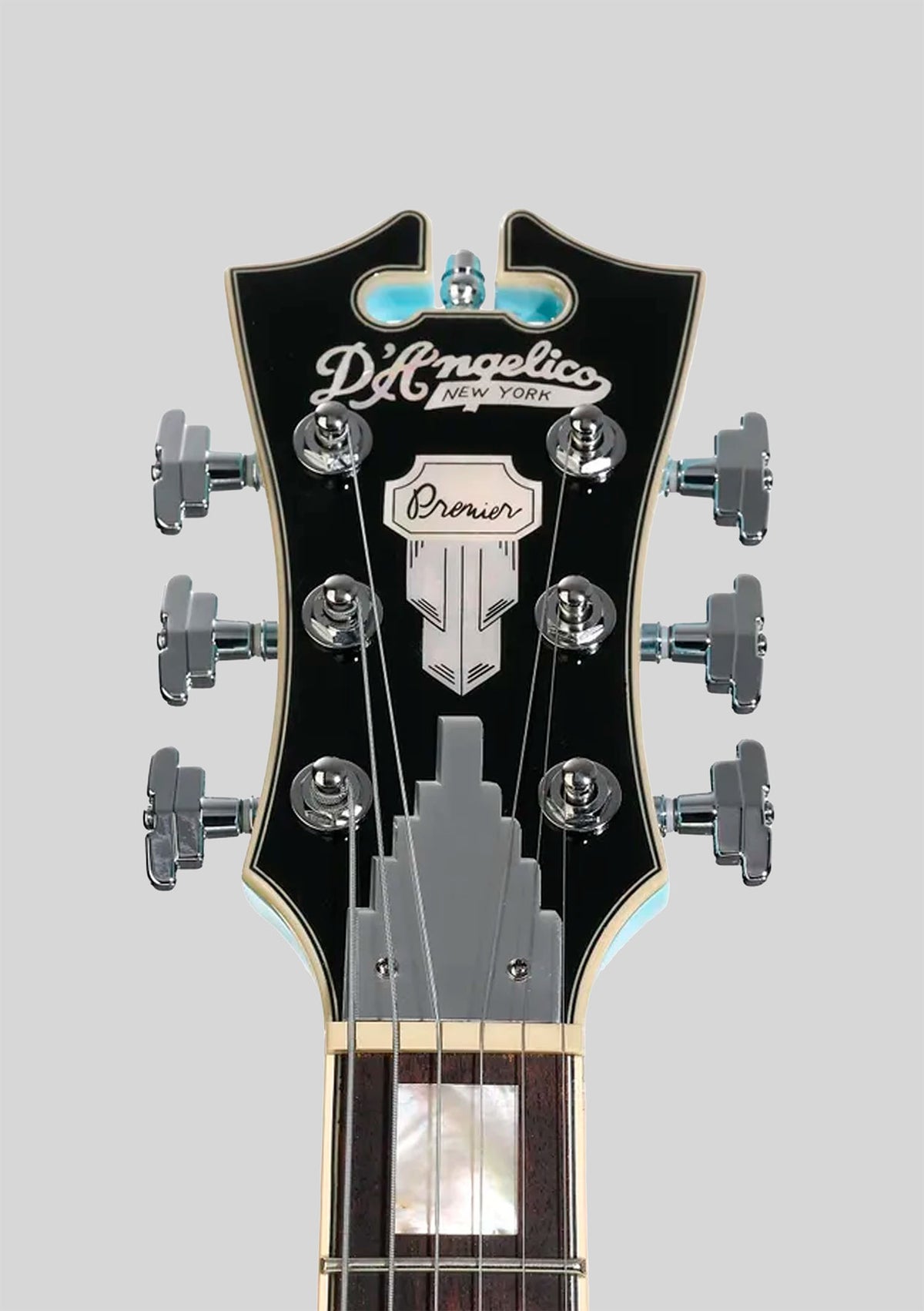 D'Angelico Premier Mini DC - Sky Blue (incluye funda) - Guitarra eléctrica