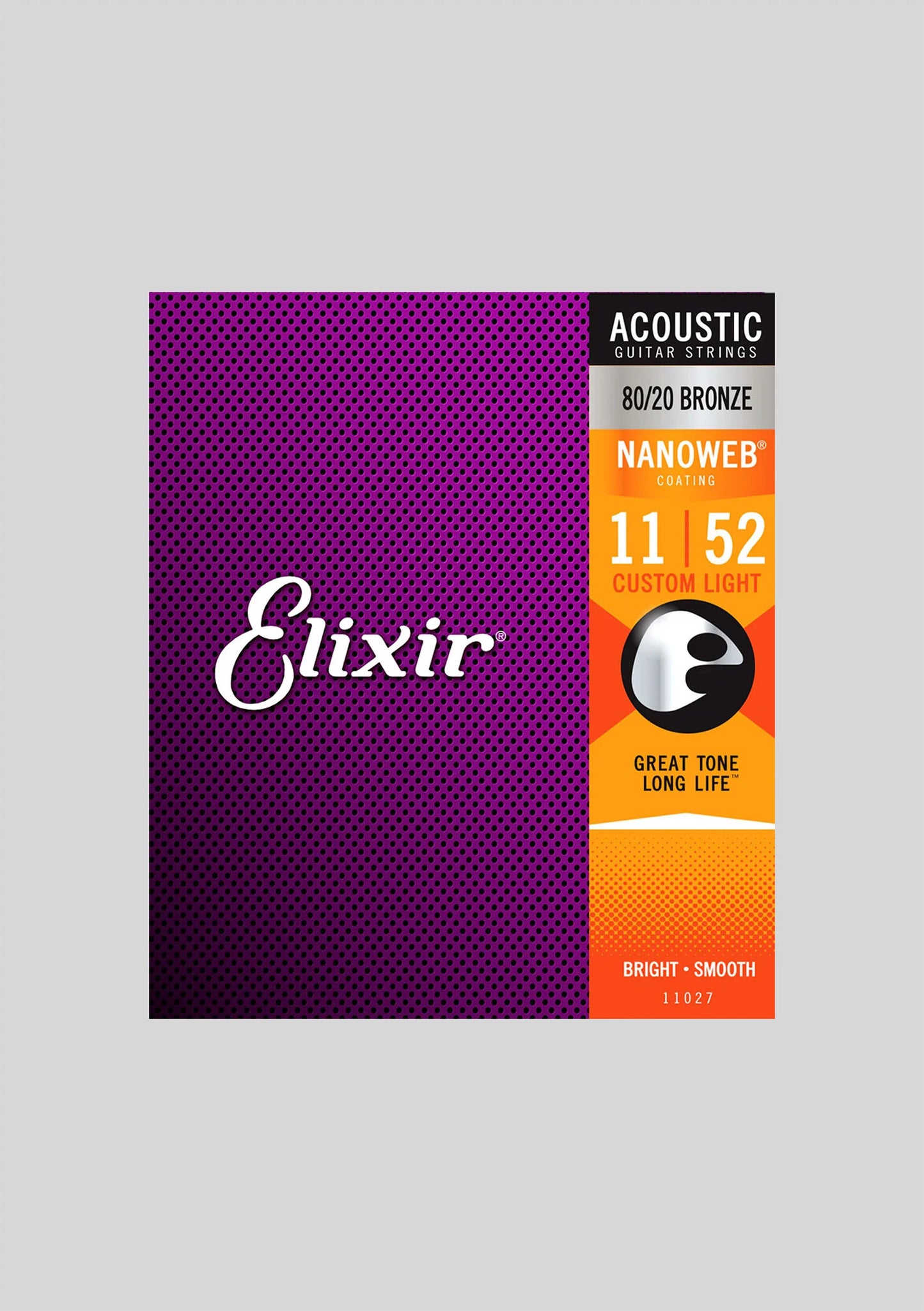 Cuerdas Guitarra Acústica Elixir Nanoweb Custom Light 11-52