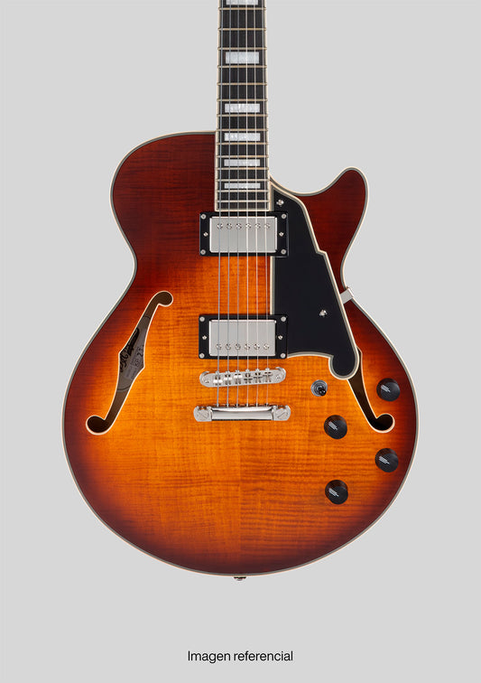 D'Angelico Premier SS - Dark Iced Tea Burst (incluye funda) - Guitarra eléctrica