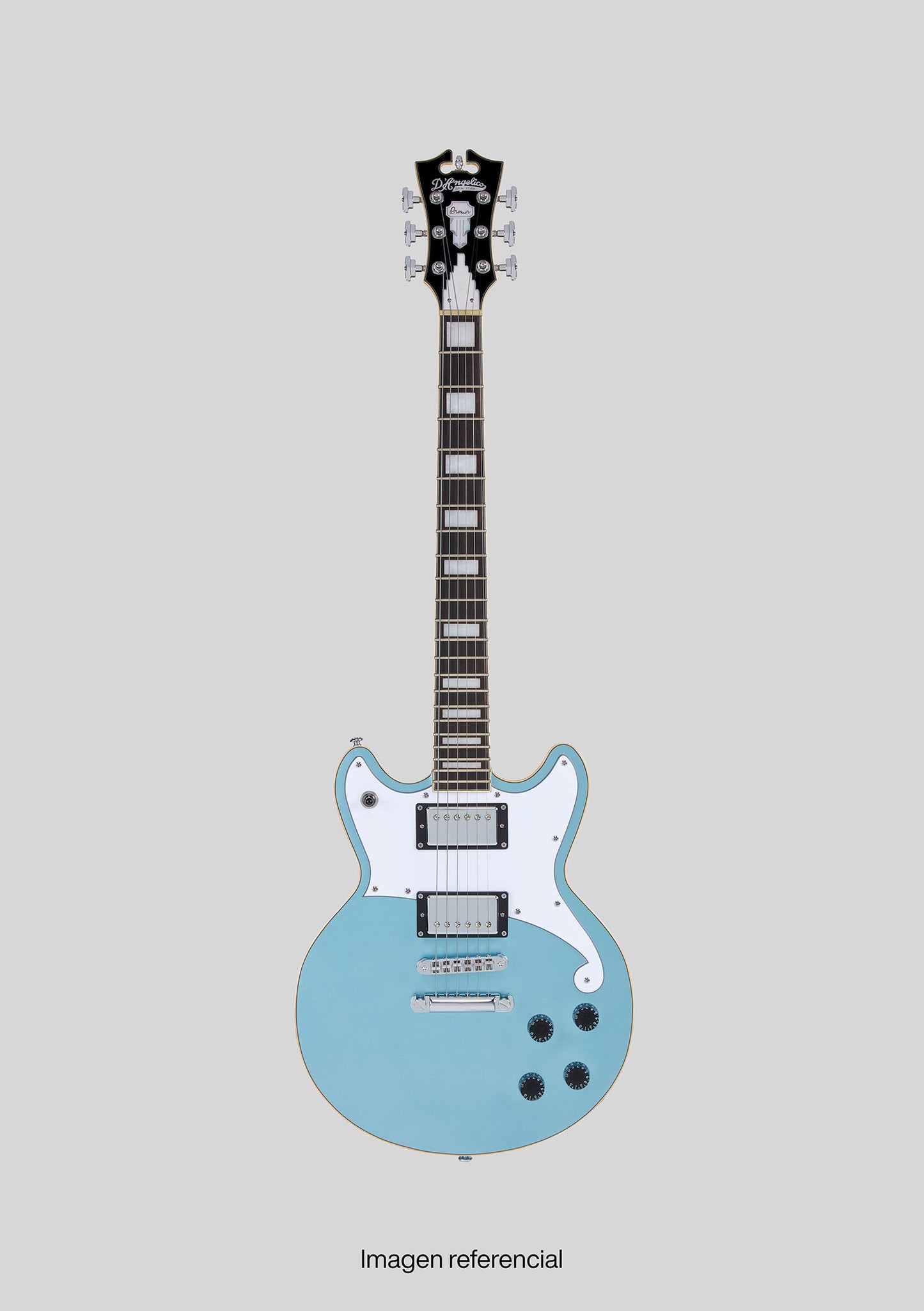D'Angelico Premier Brighton - Ice Blue Metallic (incluye funda) - Guitarra eléctrica