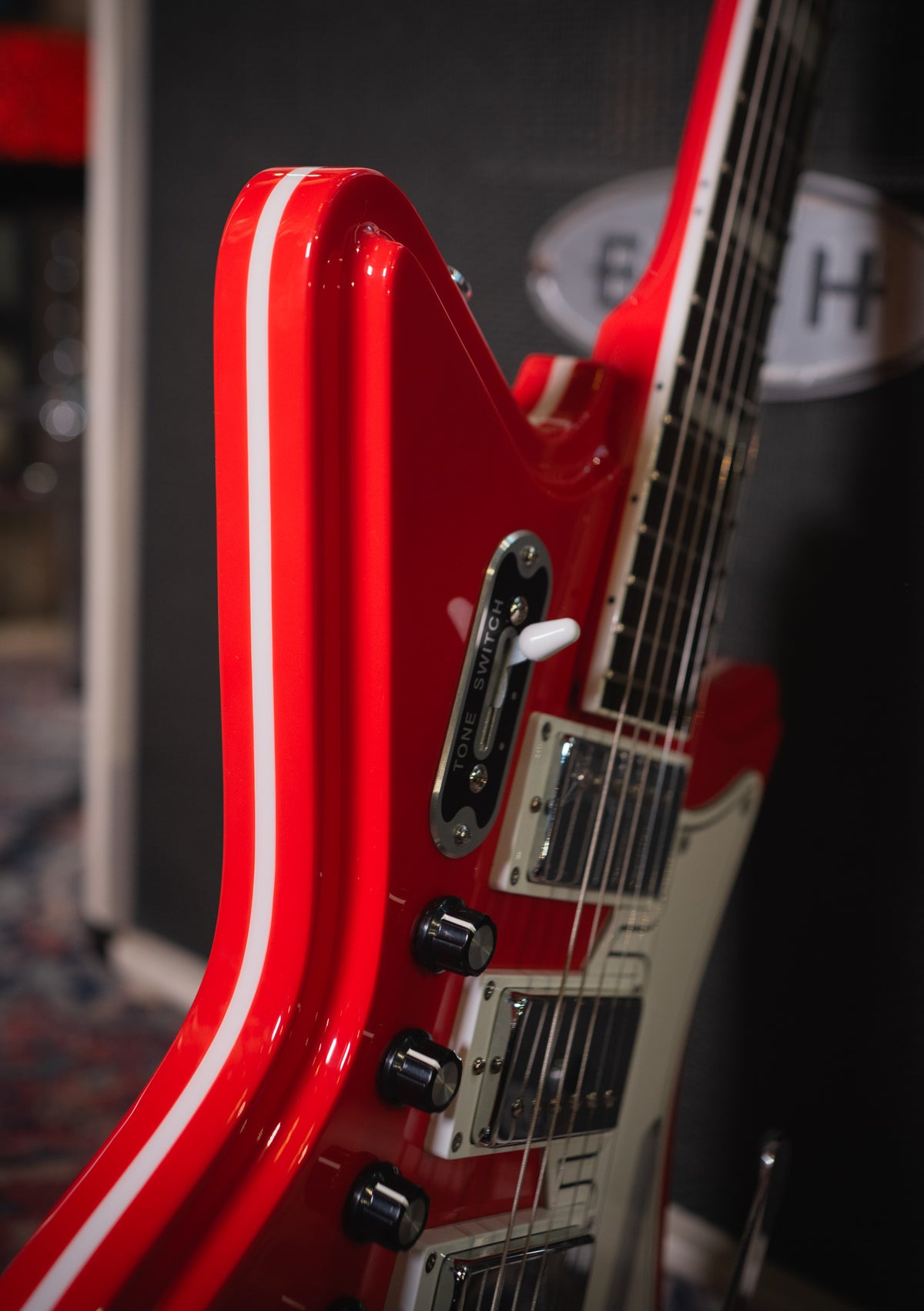 Airline Guitars Jetsons '59 3P DLX Red (incluye funda) - Guitarra eléctrica