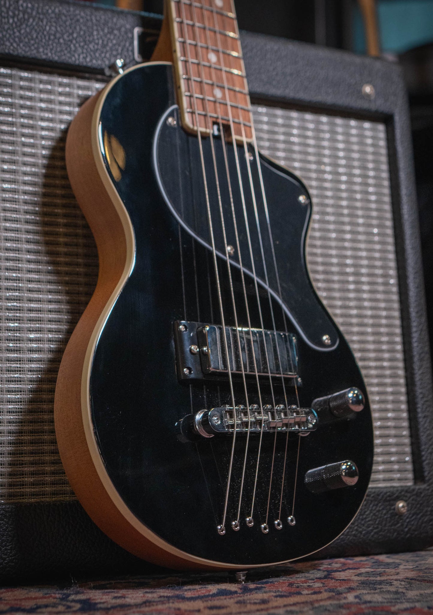 Blackstar Carry-on Deluxe guitarra de viaje Black usado (incluye funda) - Guitarra eléctrica