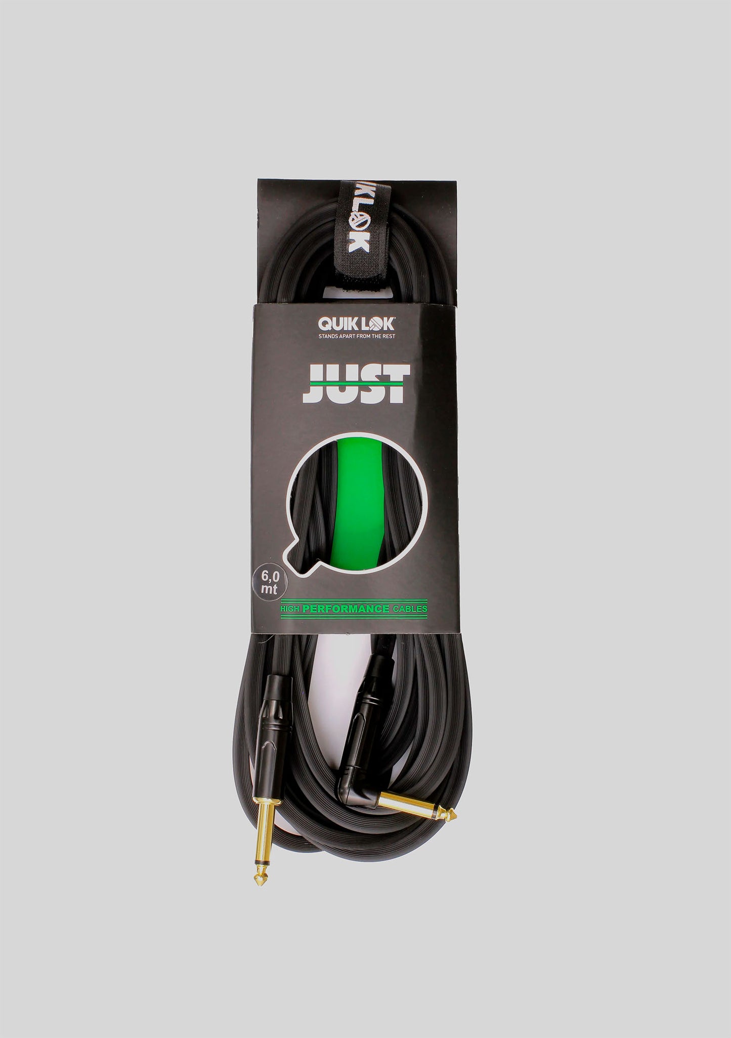 Cable Instrumento 1/4 (Recto a L) Quik Lok JUST JR-6 - 6 metros