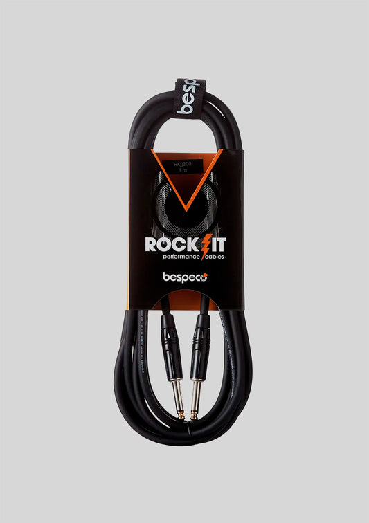 Cable Instrumento Bespeco Plug-Plug Serie Rockit 3 Metros RKJJ3000
