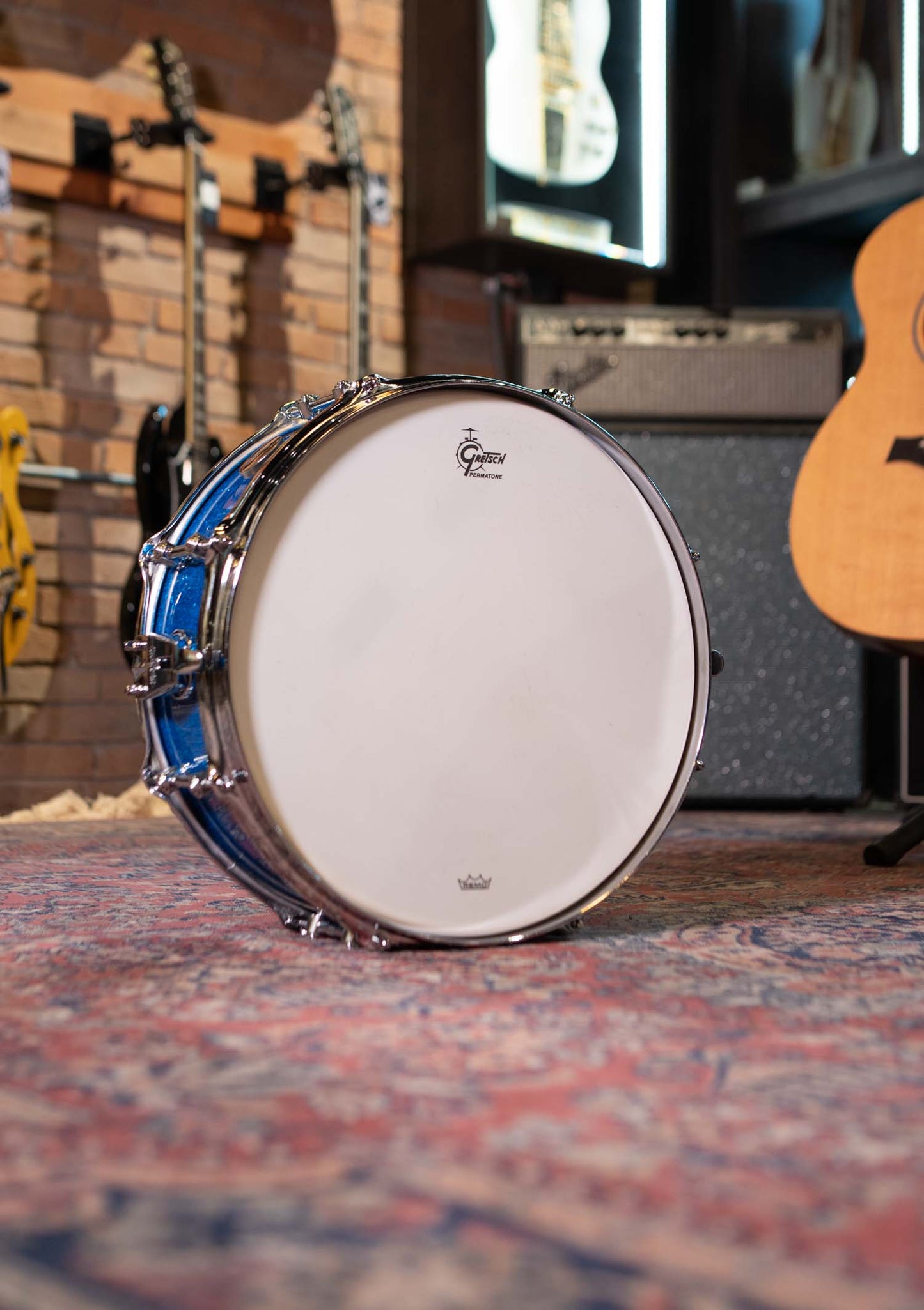Caja Gretsch Brooklyn Standard 14x5.5 Mike Johnston Limited Edition Blue Glass GAS5514-STBG