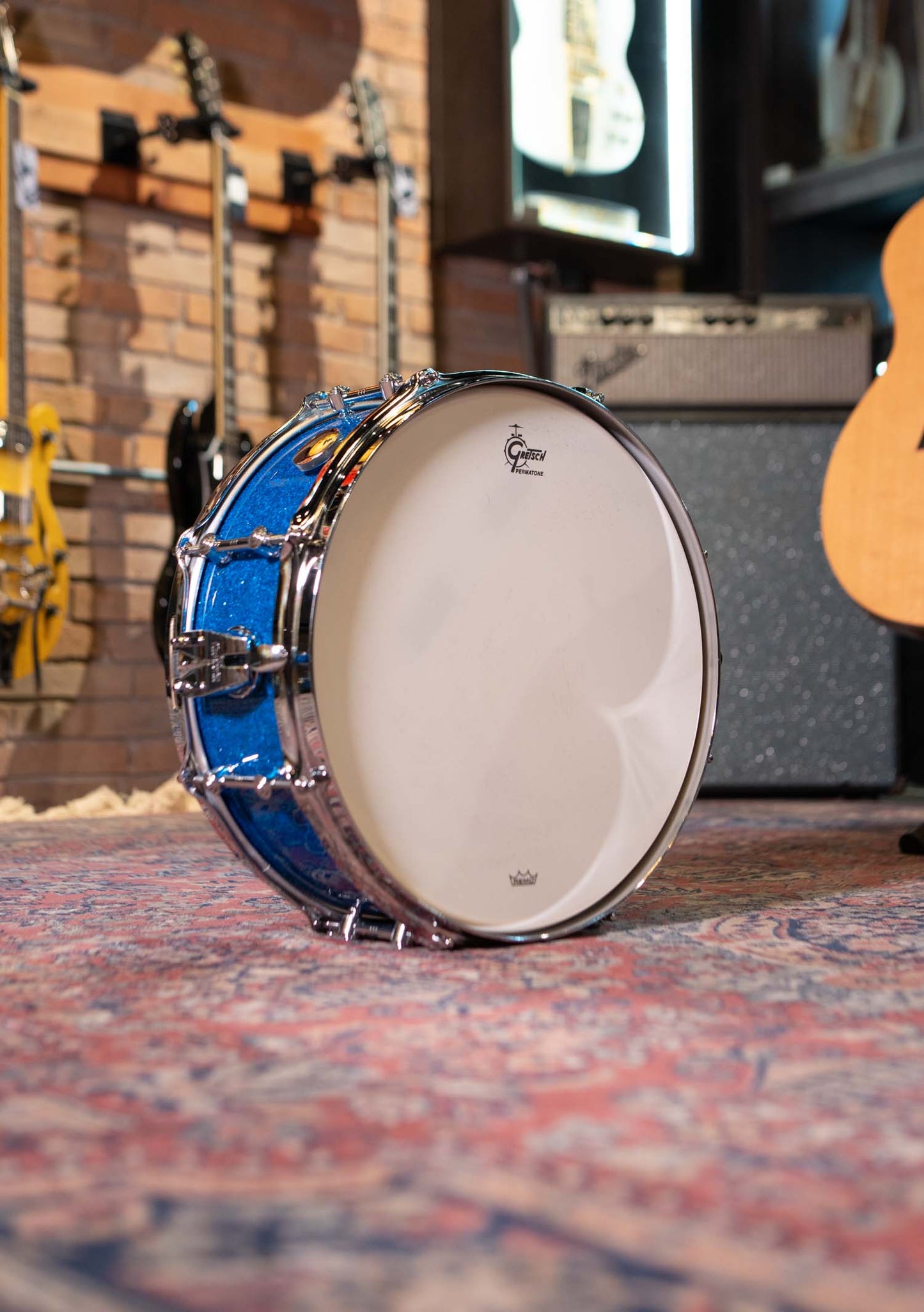 Caja Gretsch Brooklyn Standard 14x5.5 Mike Johnston Limited Edition Blue Glass GAS5514-STBG