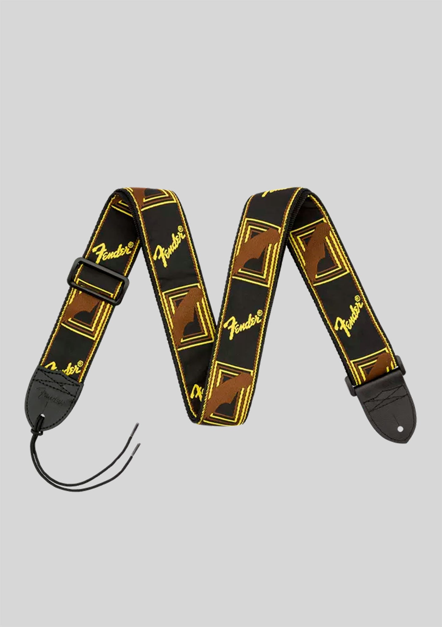 Correa guitarra o bajo Fender Monogrammed Strap Blanco/Marron/Amarillo