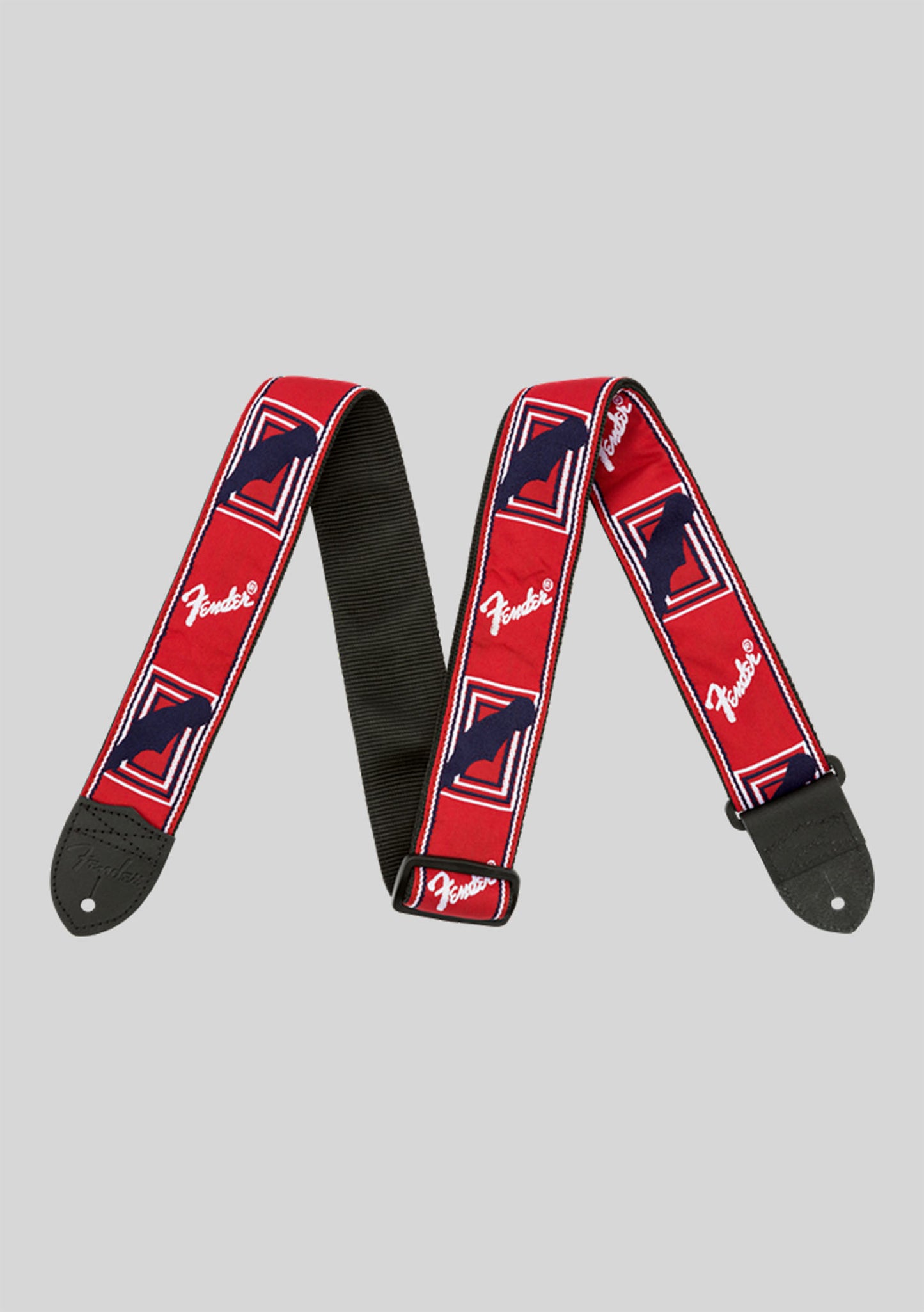 Correa guitarra o bajo Fender Monogrammed Strap Rojo/Blanco/Azul