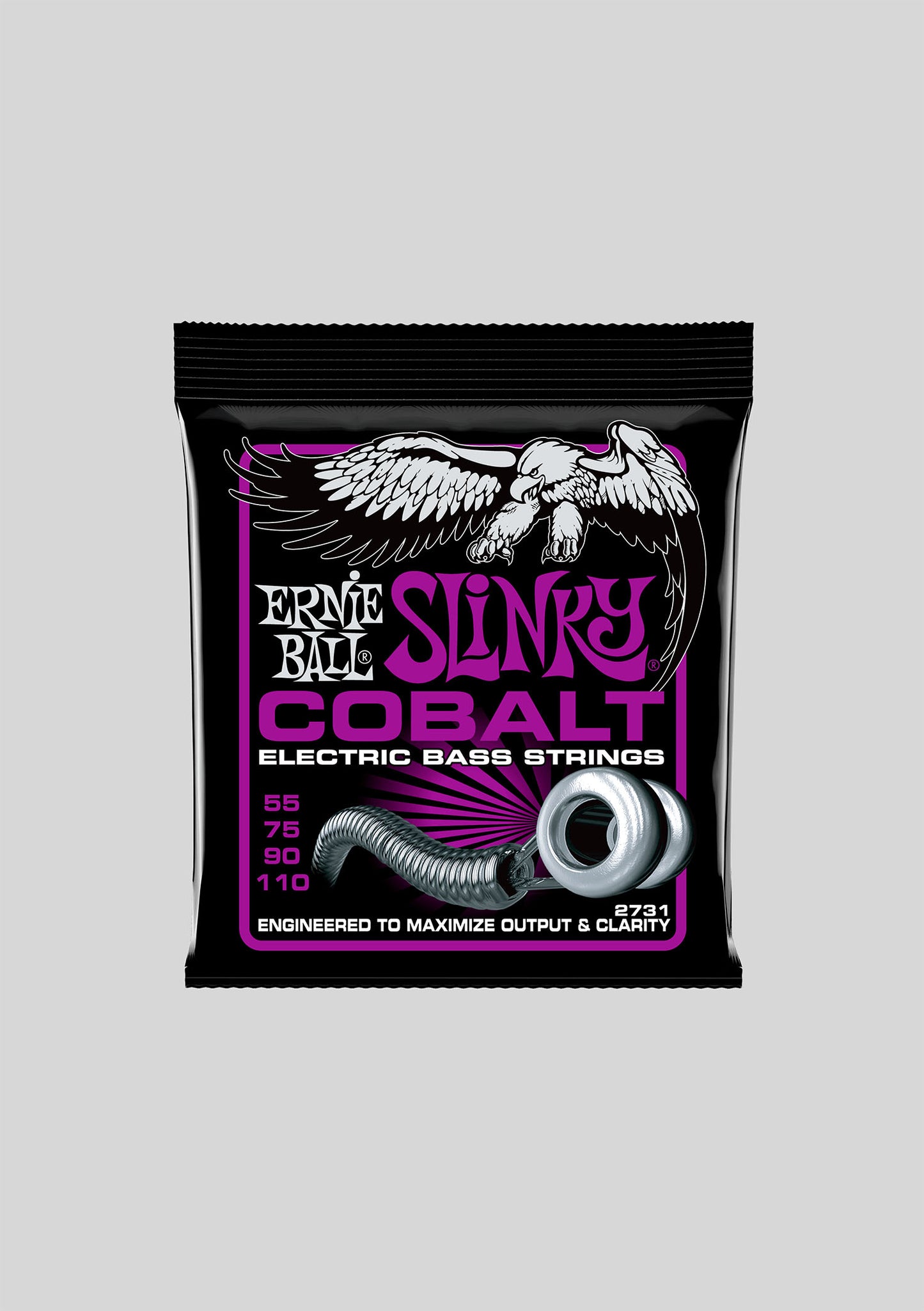 Cuerdas bajo eléctrico Ernie Ball Power Slinky Cobalt 55-110 P02731