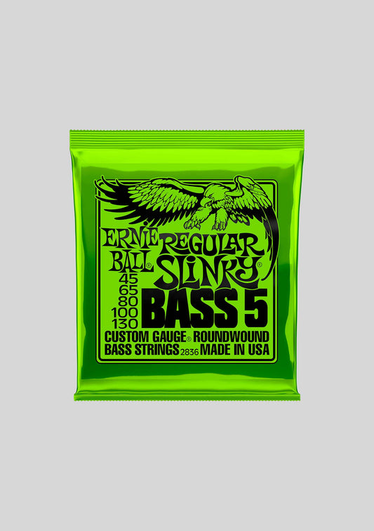 Cuerdas bajo eléctrico Ernie Ball Regular Slinky Bass Strings 45-130 (5 cuerdas) P02836