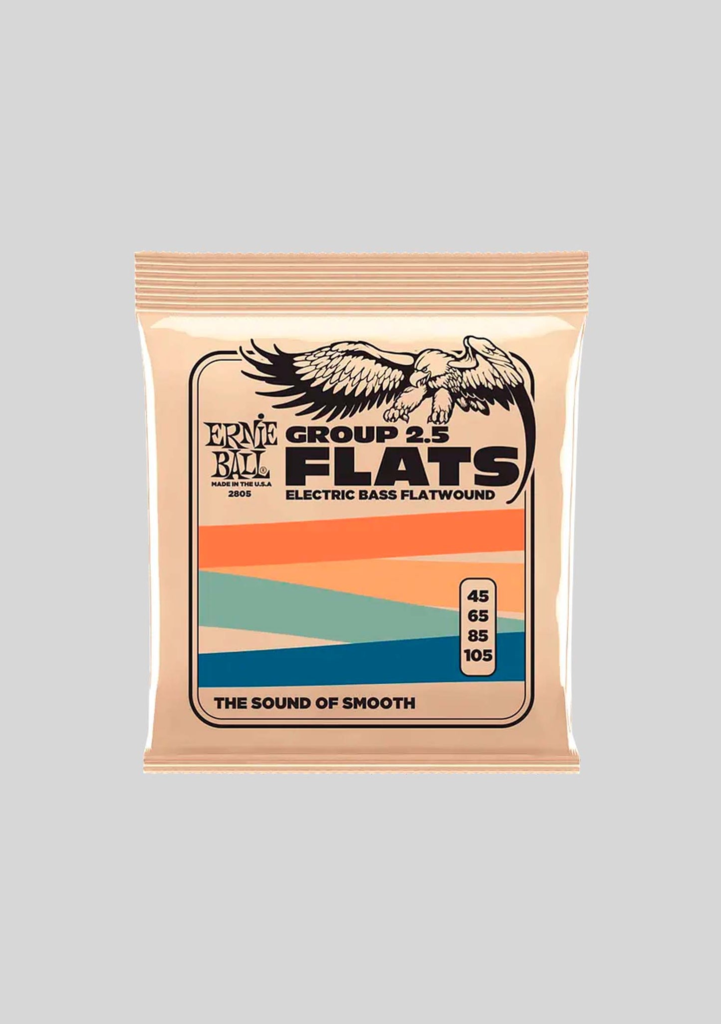 Cuerdas de bajo Flat Ernie Ball Flatwound Group 2.5 45-105 (4 cuerdas)