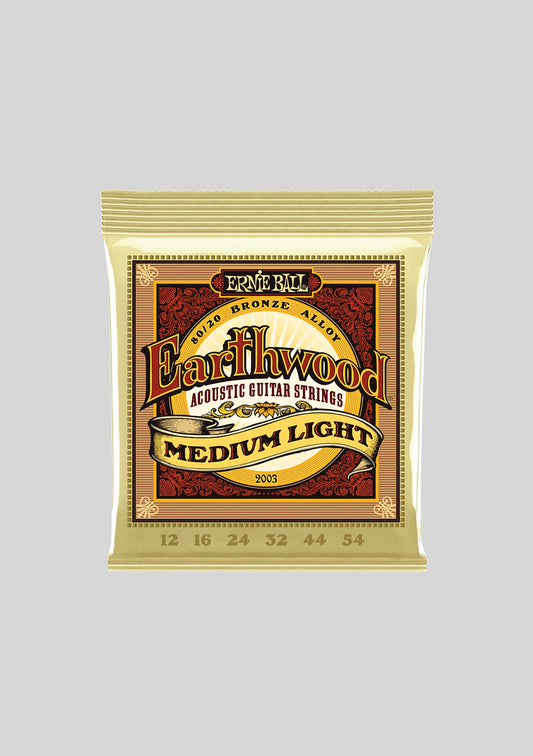 Cuerdas guitarra acústica Ernie Ball Earthwood Medium Light 12-54 Bronze P02003