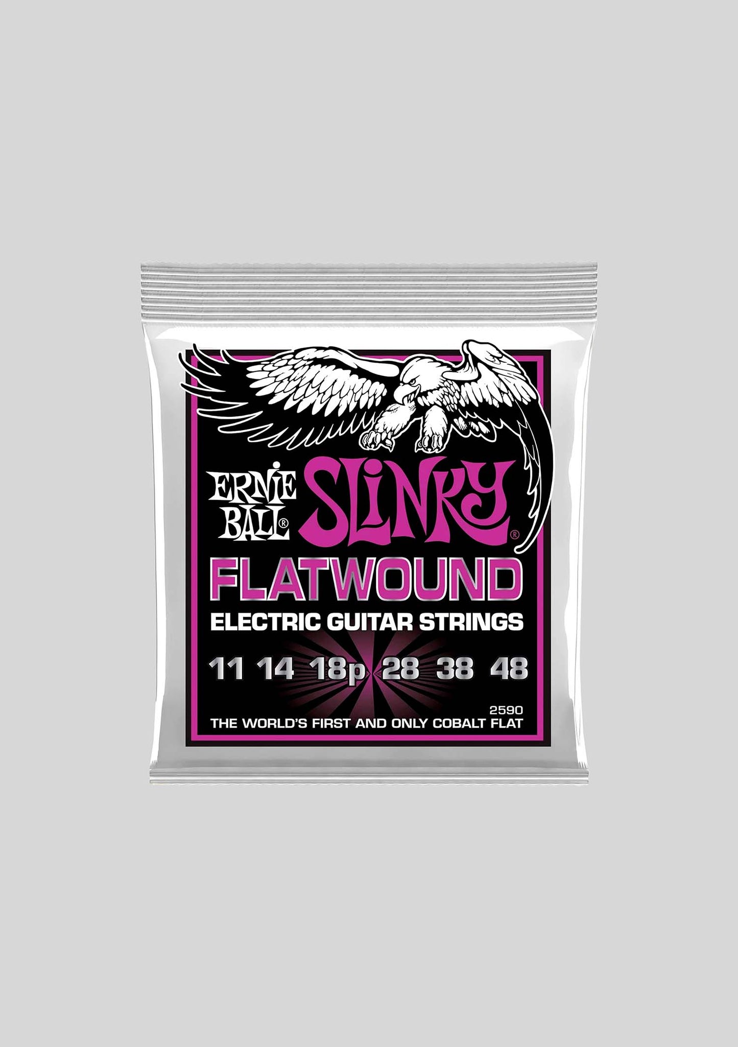 Cuerdas guitarra eléctrica Ernie Ball Power Slinky Flatwound 11-48 P02590