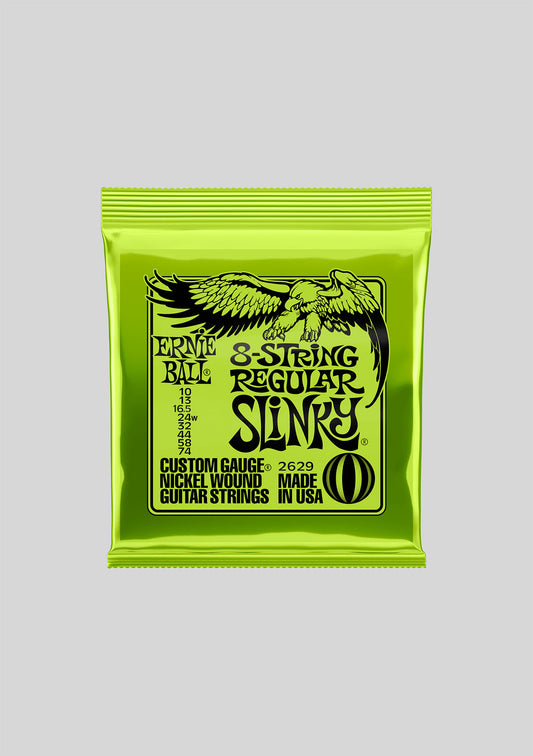 Cuerdas guitarra eléctrica Ernie Ball Regular Slinky 8-String Nickel Wound 10-74 P02629