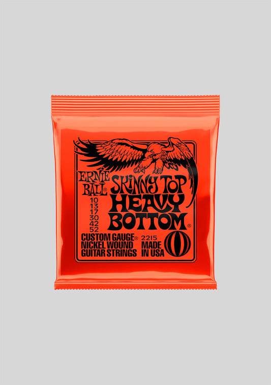 Cuerdas guitarra eléctrica Ernie Ball Skinny Top Heavy Bottom 10-52 P02215