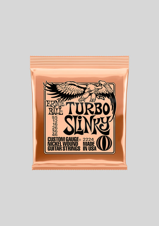 Cuerdas guitarra eléctrica Ernie Ball Turbo Slinky Nickel Wound 9.5-46 P02224
