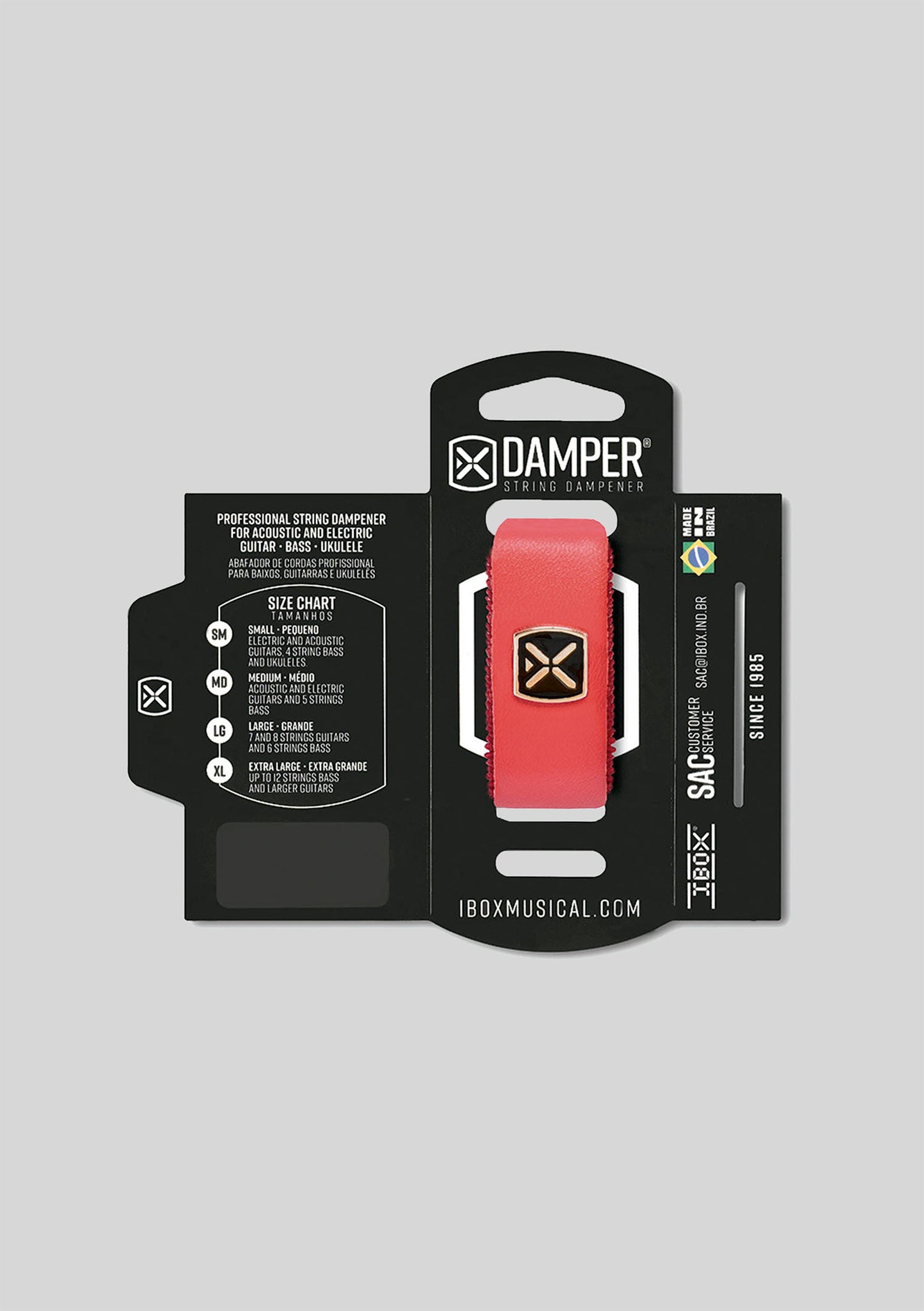 DAMPER Cuero logo metálico ROJO DSMD04