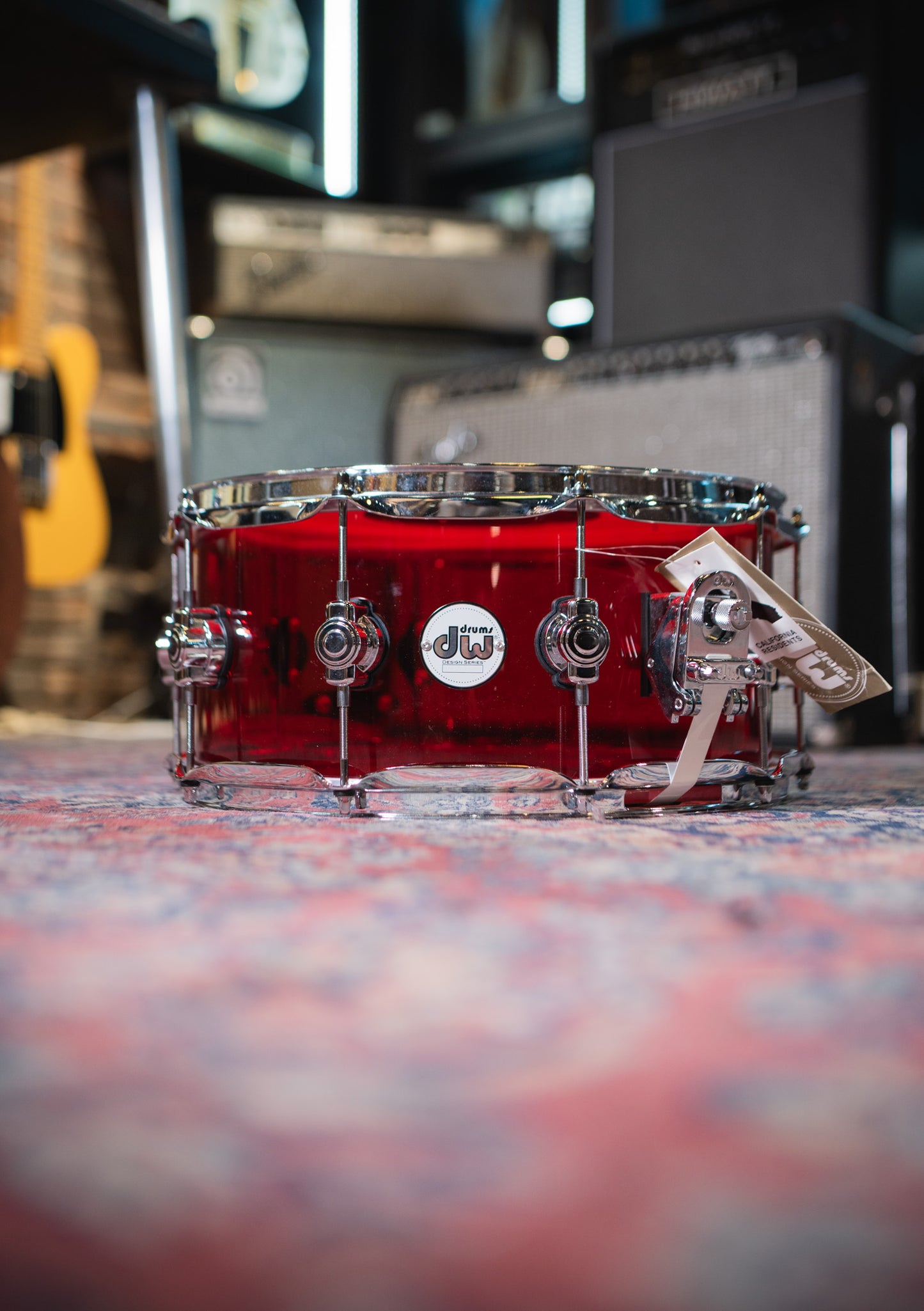 DW Design Series Acrylic Ruby 14x6.5 DDAC6514SSRG usada - Caja