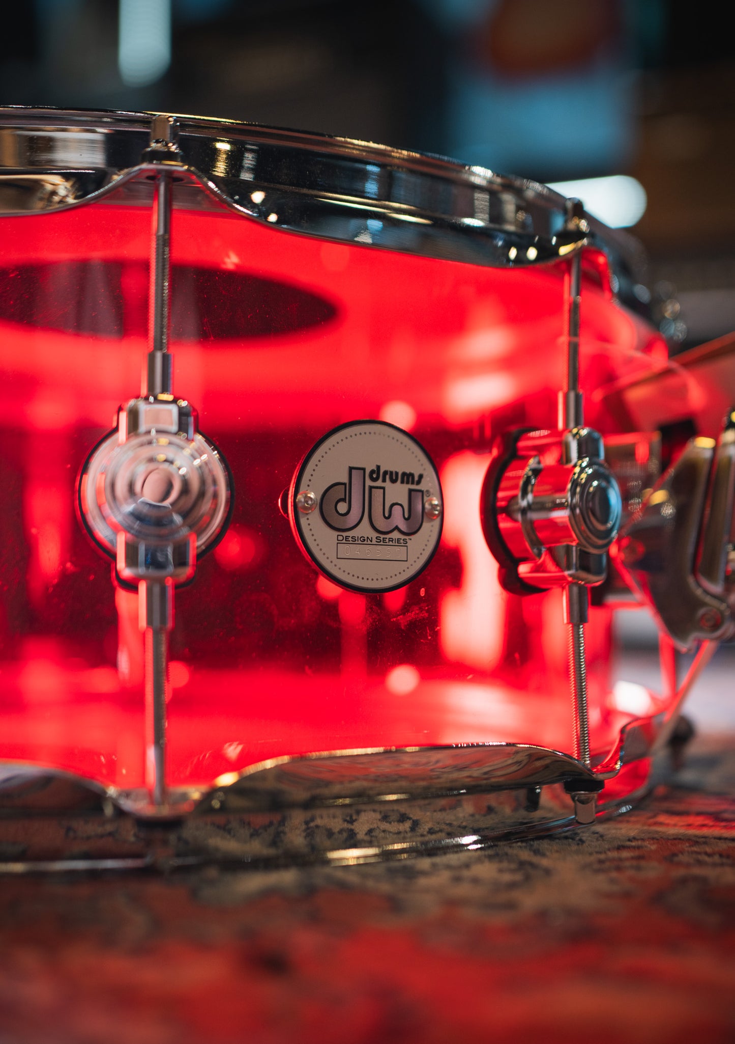 DW Design Series Acrylic Ruby 14x6.5 DDAC6514SSRG usada - Caja