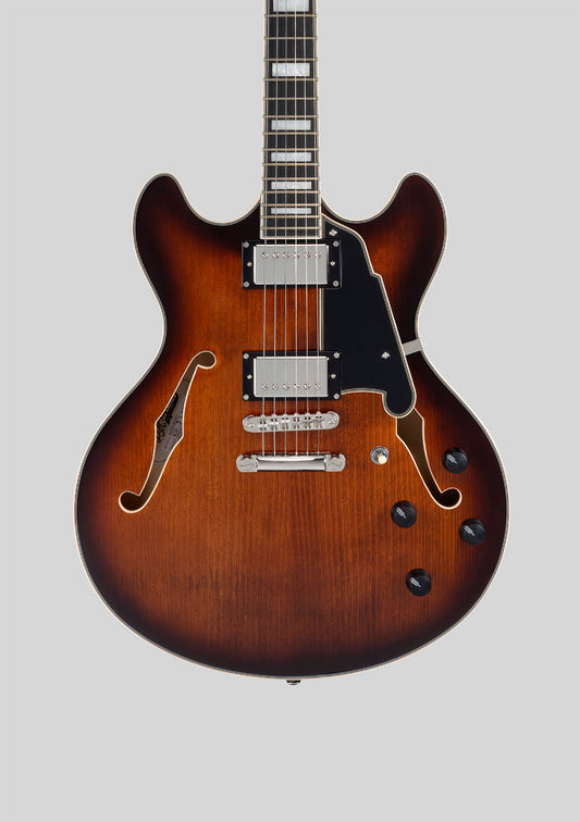 D'Angelico Premier DC - Brown Burst (incluye funda) - Guitarra eléctrica