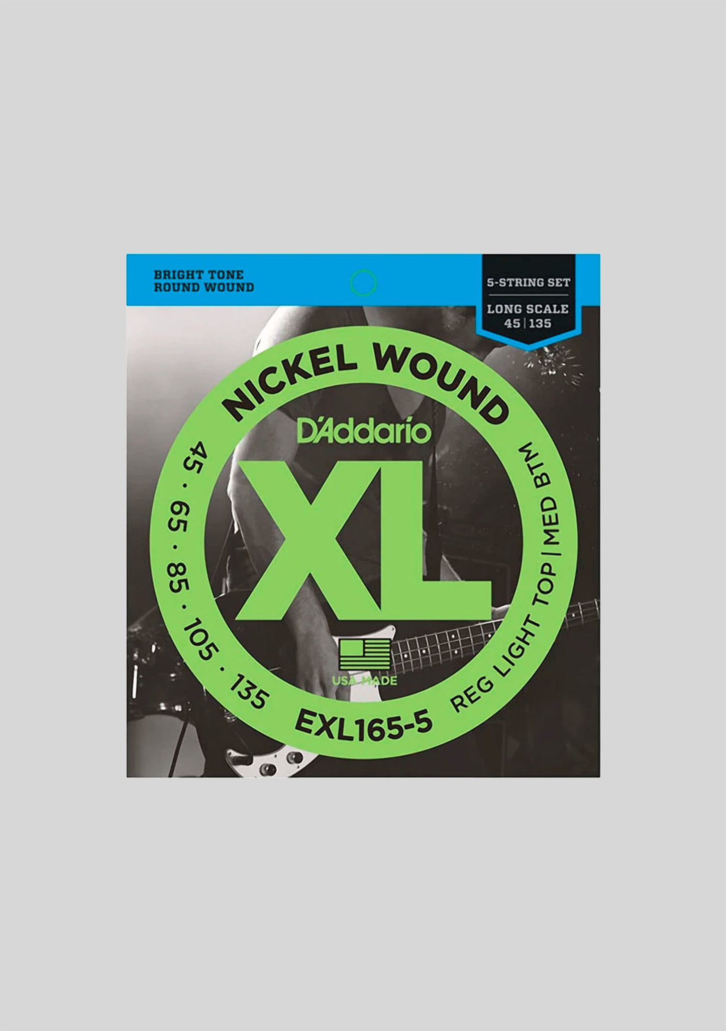 Cuerdas bajo eléctrico D'addario 45-135 5 cuerdas EXL165-5