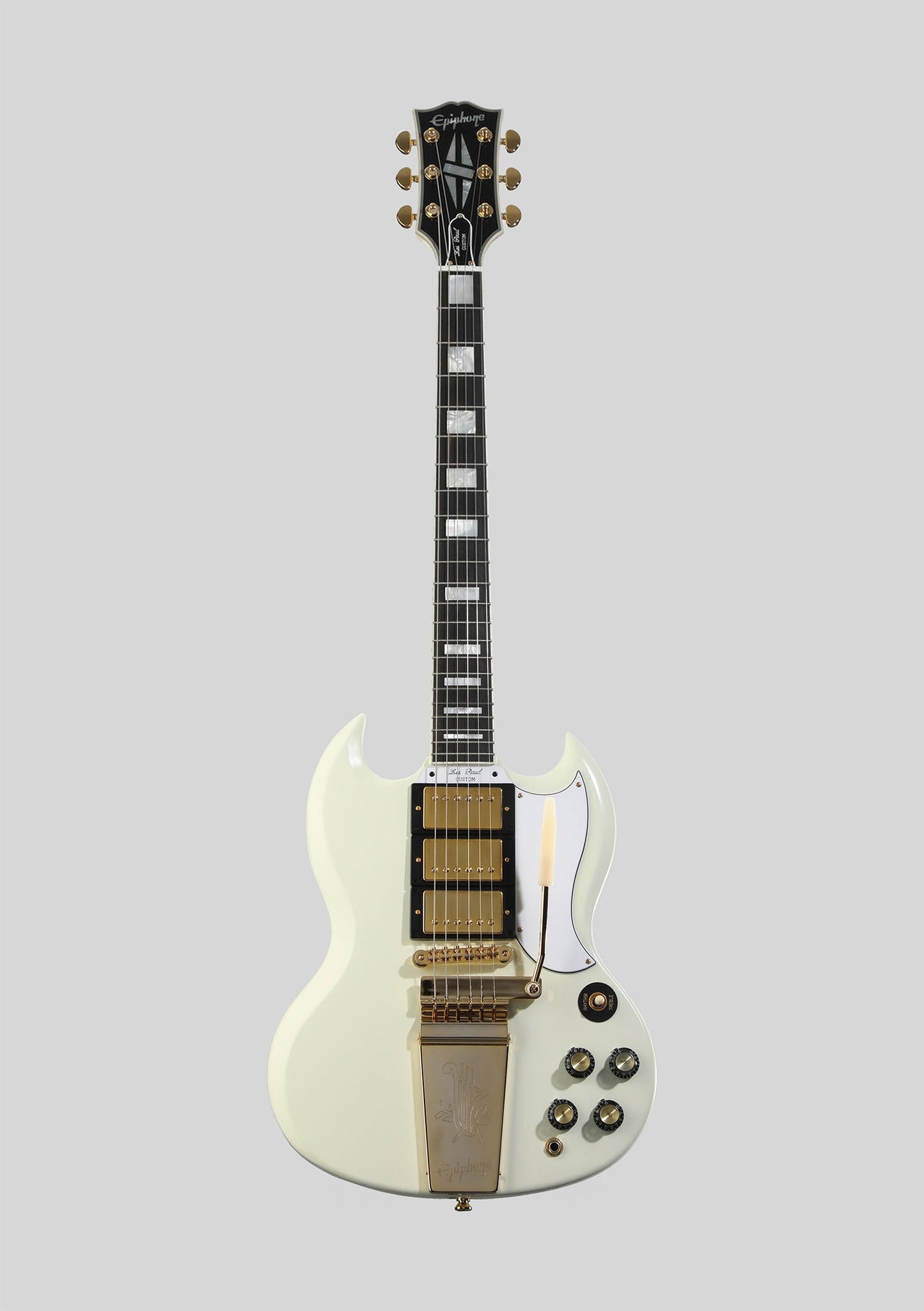 Epiphone 1963 SG Custom whit Maestro Vibrola Classic White - Guitarra eléctrica