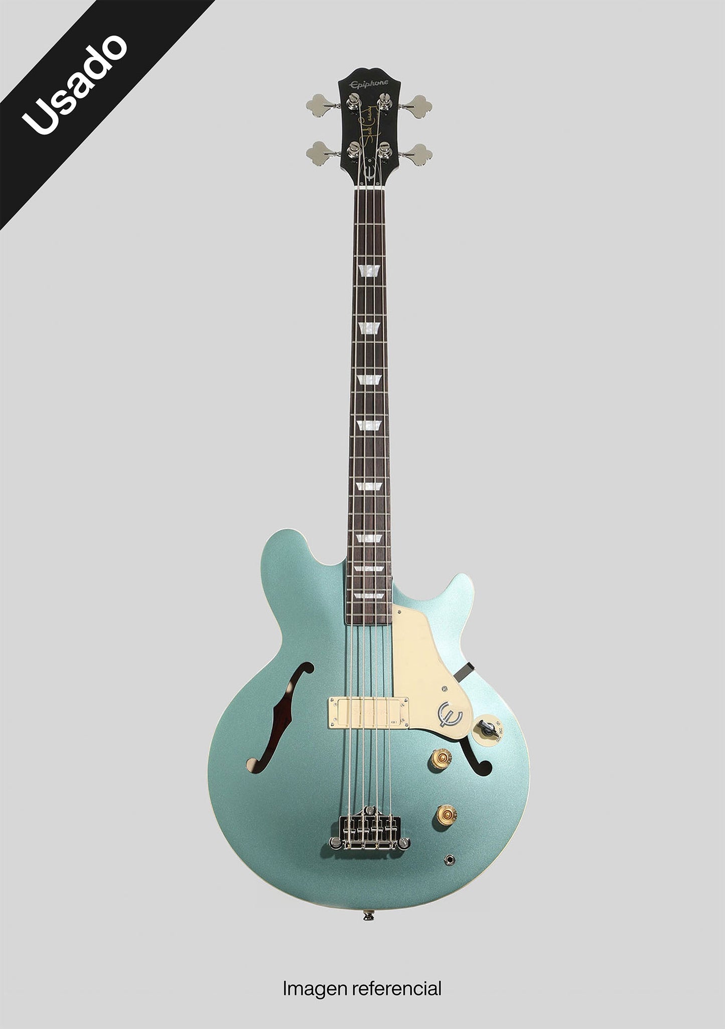 Epiphone Jack Cassady Pelham Blue usado año 2021 (incluye hardcase) - Bajo eléctrico
