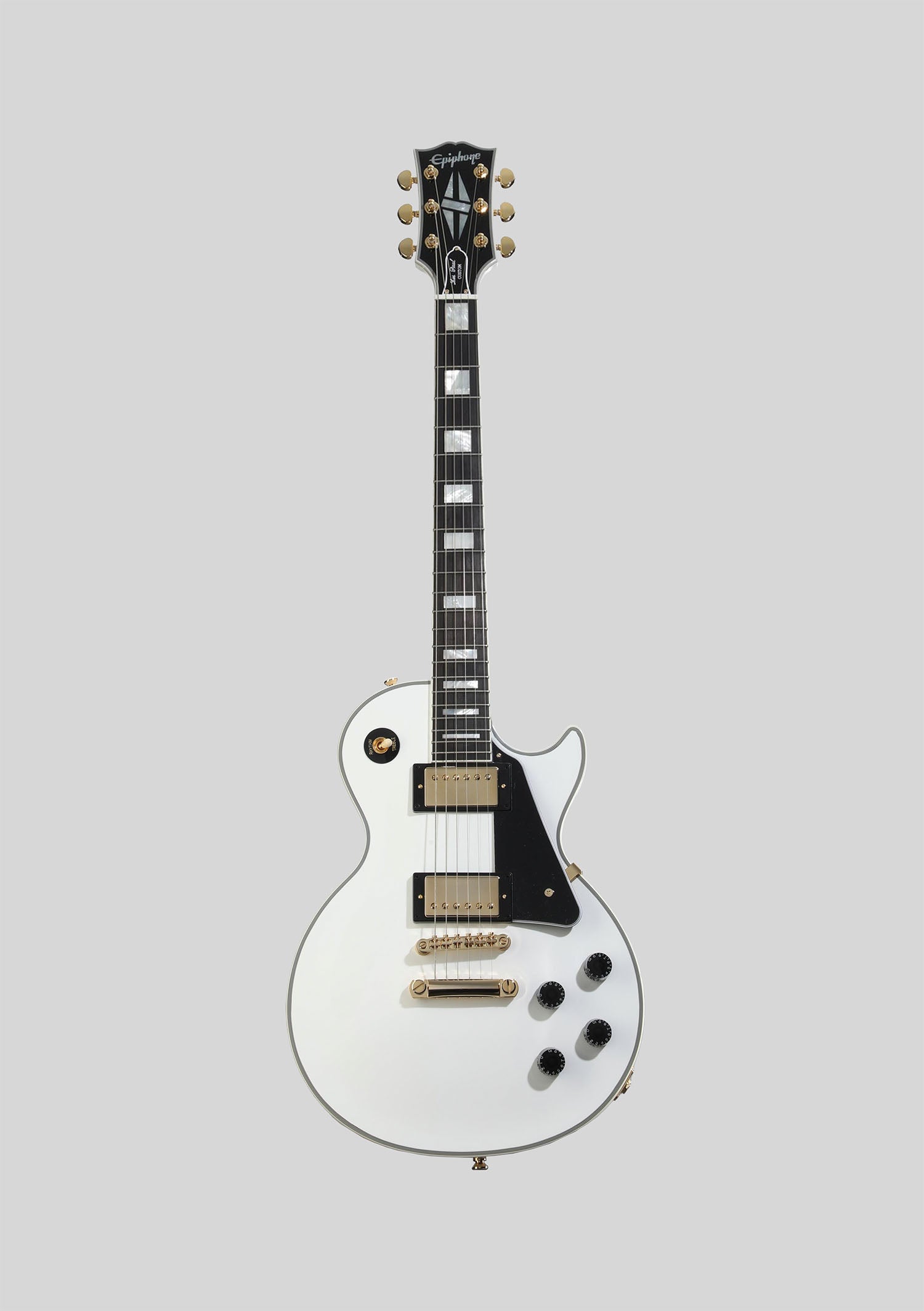 希少 Epiphone Custom Shop Classic Plaintop Epiphone Les Paul Custom Alphine White inspired by Gibson