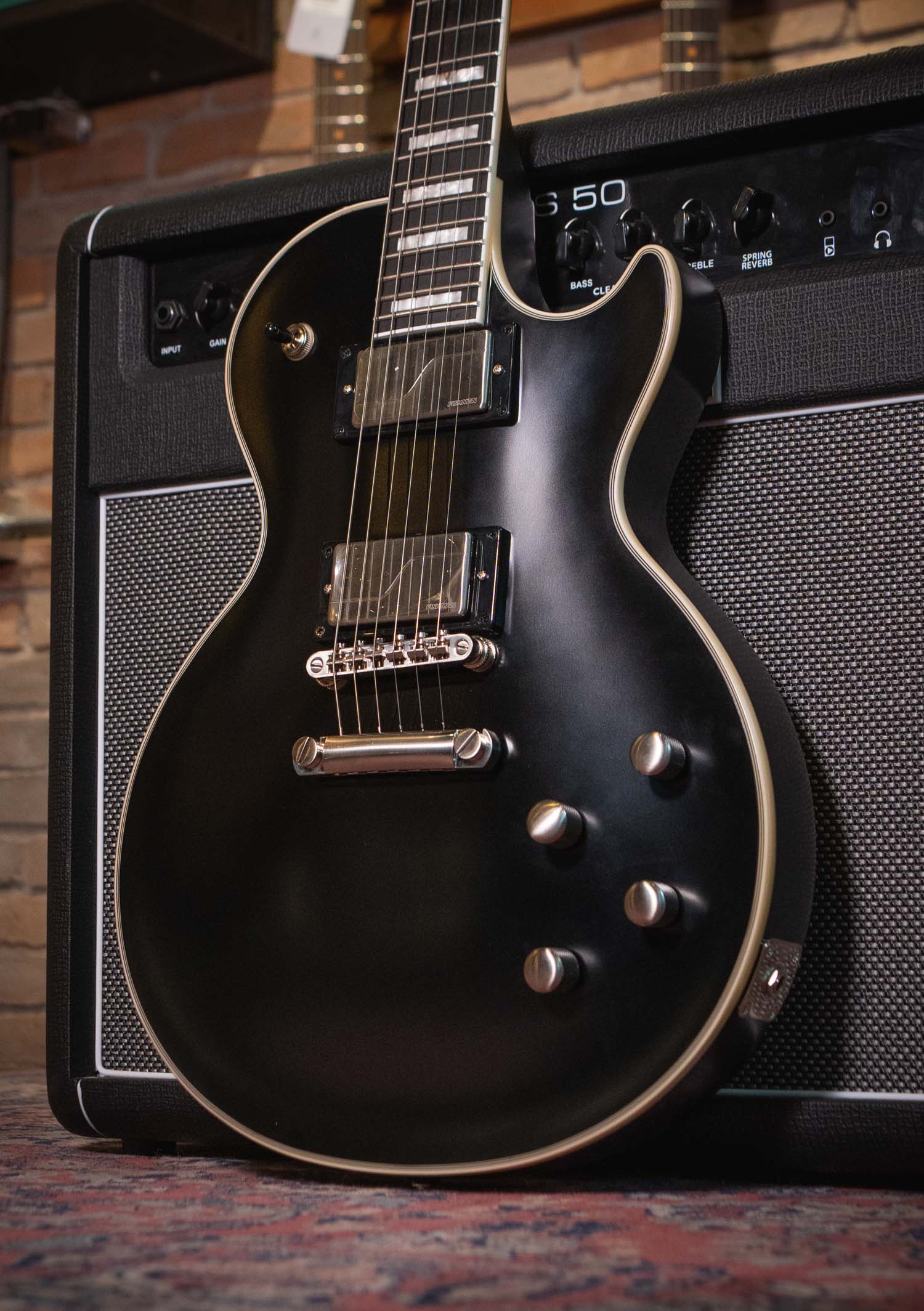 Guitarra eléctrica Epiphone Les Paul Prophecy color black aged