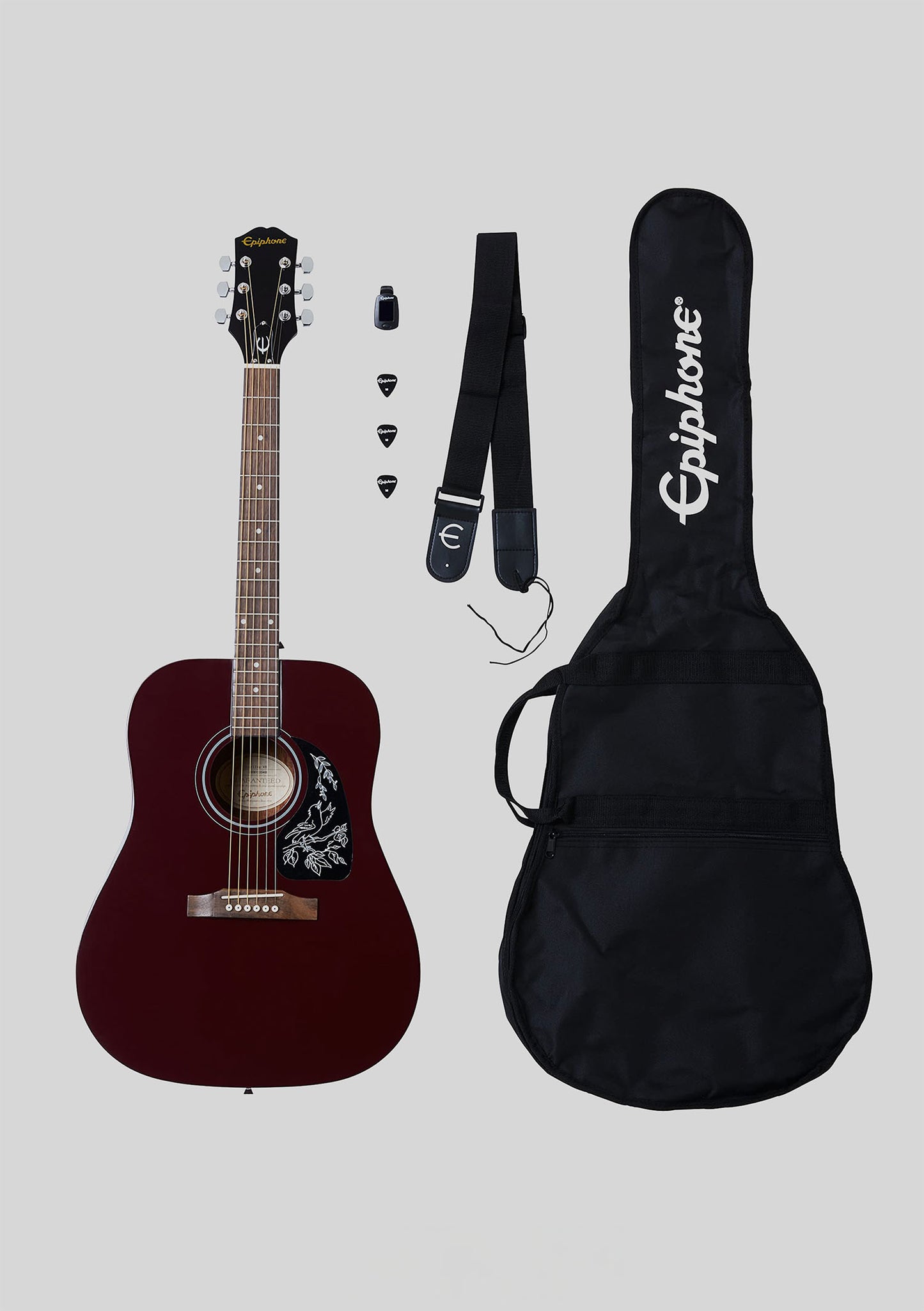 Epiphone Starling color Wine Red Pack (guitarra + funda + afinador + uñetas) - Guitarra acústica