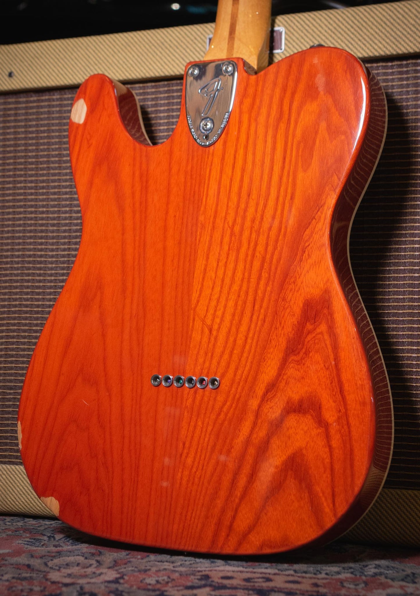 Fender FSR 72 Telecaster Custom P90 Sunset Orange Transparent usada año 2012 - Guitarra eléctrica