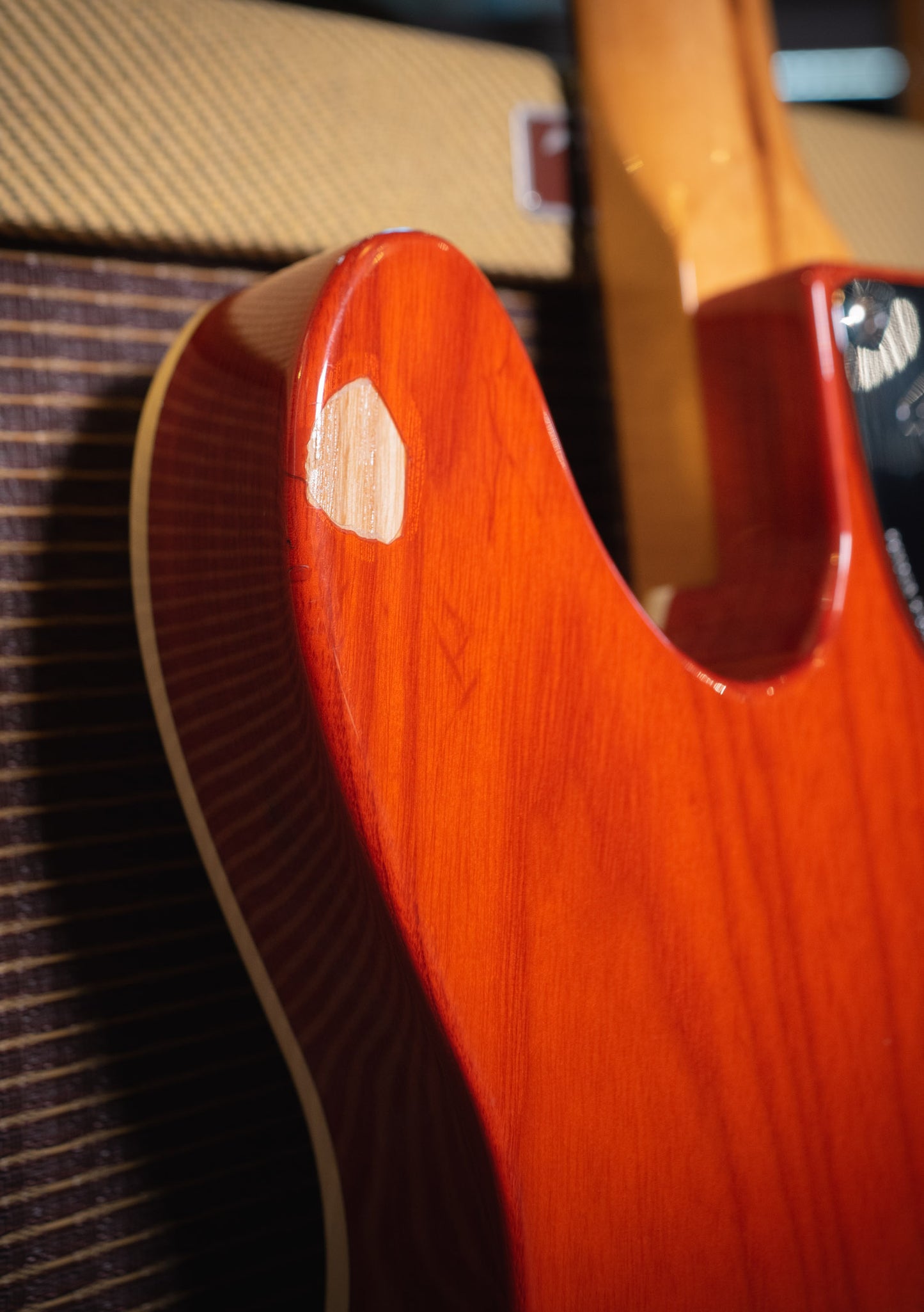 Fender FSR 72 Telecaster Custom P90 Sunset Orange Transparent usada año 2012 - Guitarra eléctrica