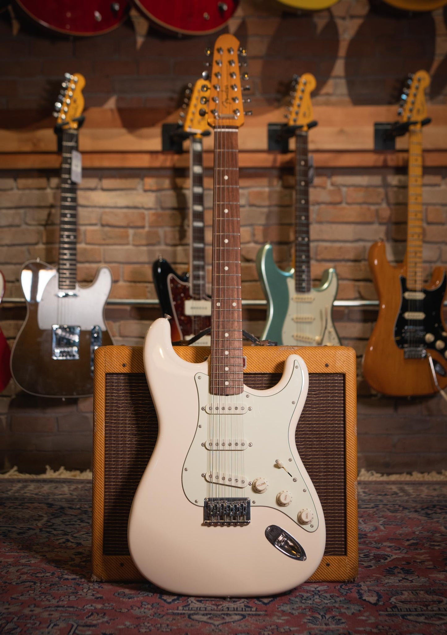 Fender FSR Traditional Stratocaster XII 12 Cuerdas Olympic White usada (incluye funda) - Guitarra eléctrica