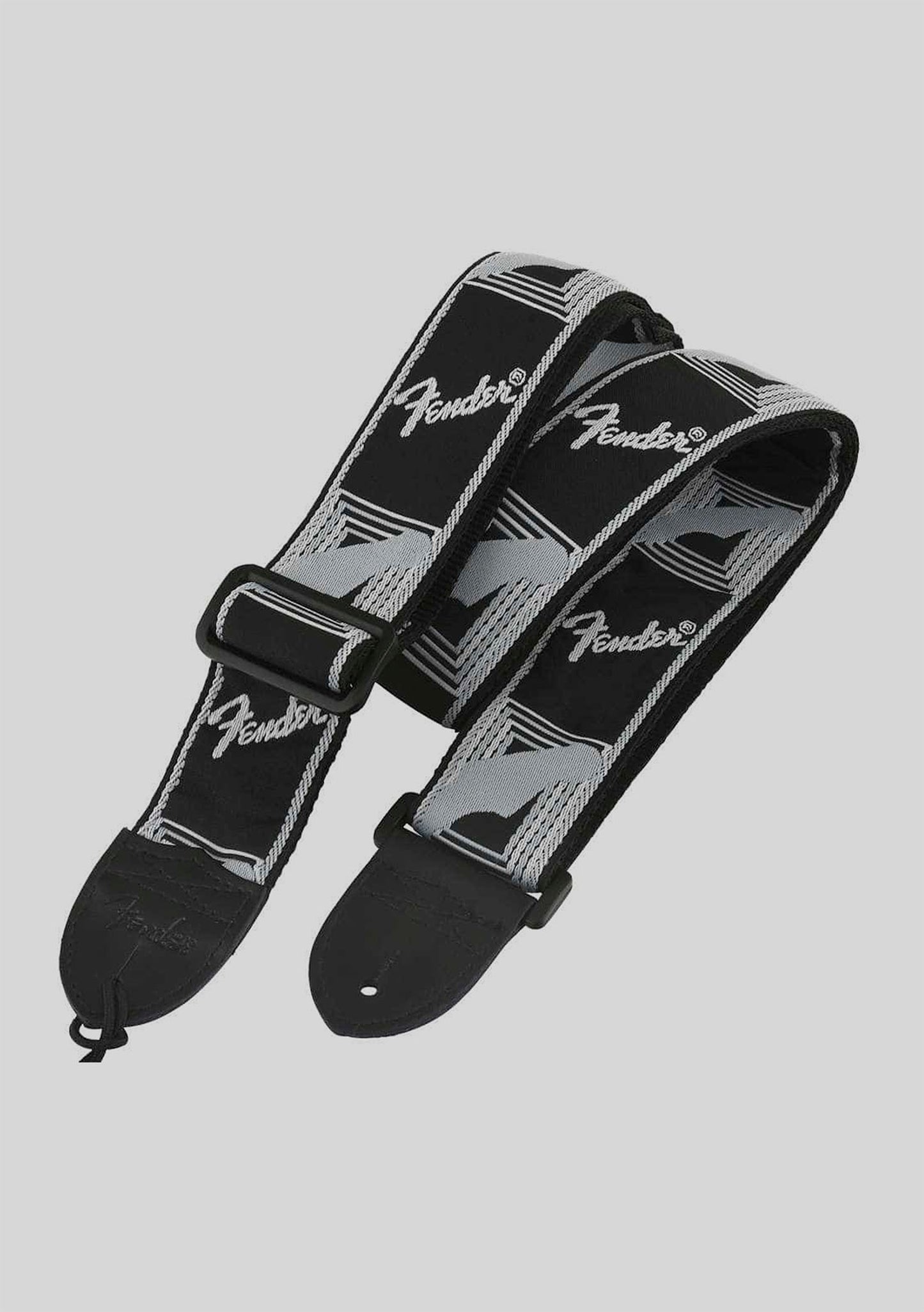 Correa guitarra o bajo Fender Monogrammed Strap Negro/Gris/Gris