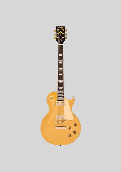 Vintage V100 Mini HB - Gold Top - Guitarra eléctrica