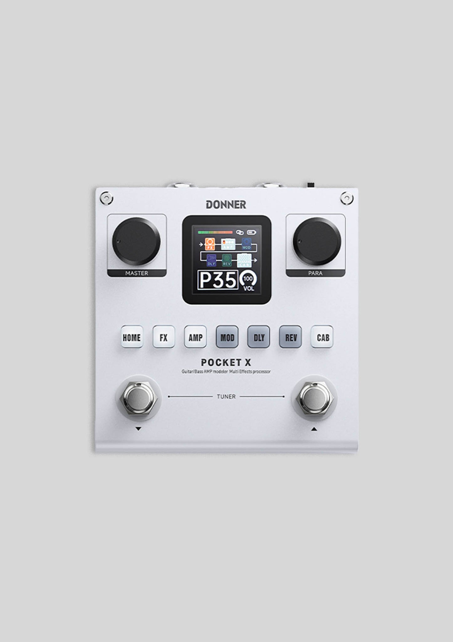 Pedal Multi efecto para guitarra/bajo Donner 'Pocket X'