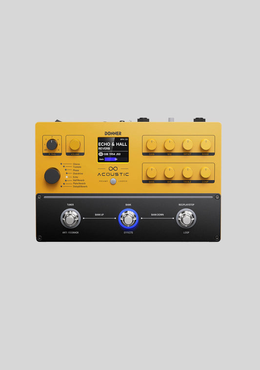 Preamplificador y Looper para guitarra Donner 'Acoustic Preamp Loop'