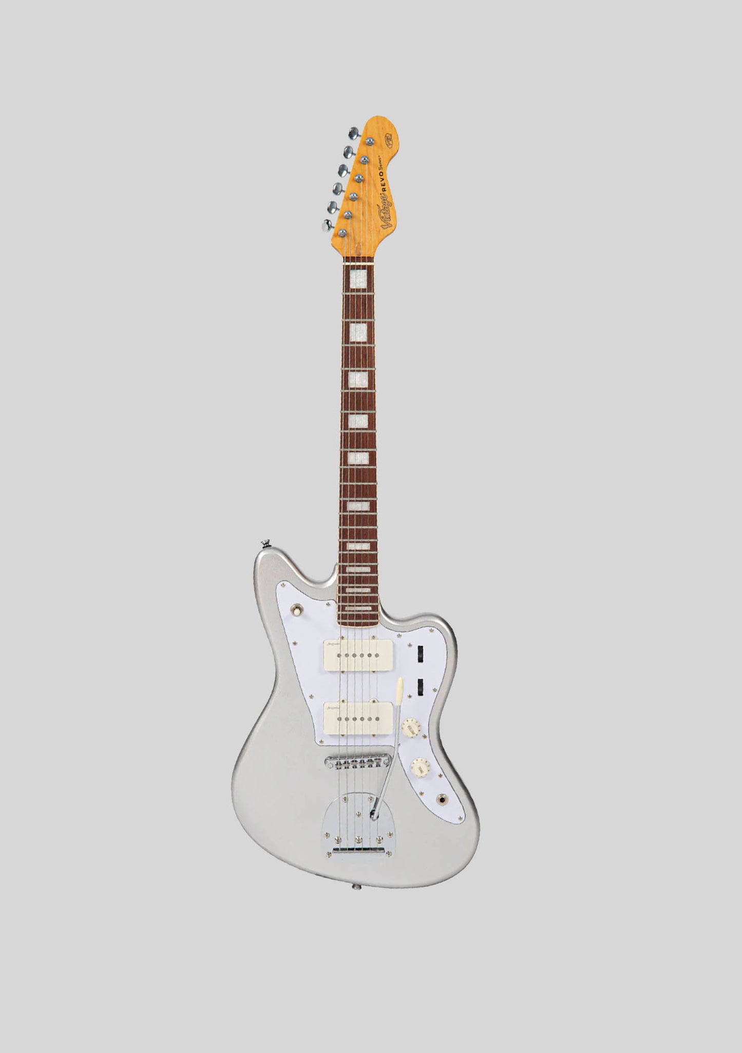 Vintage Revo Series Surfmaster 90 - Metallic Silver - Guitarra eléctrica