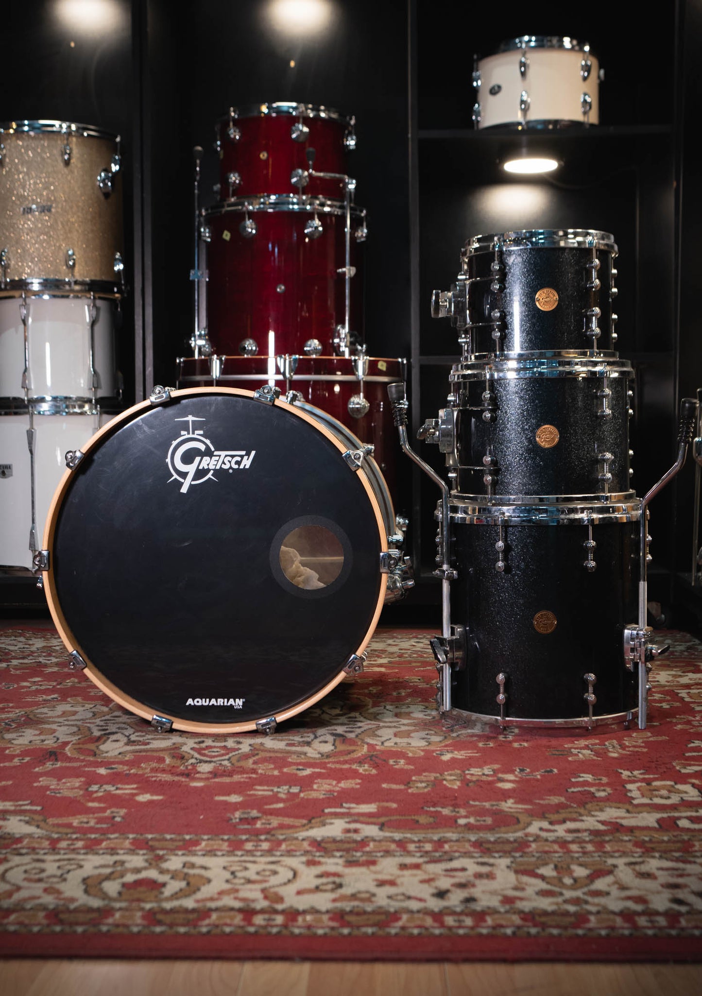 Gretsch Drums New Classic Black Galaxy Sparkle 22-10-12-14 (usado) Shell Pack - Batería acústica