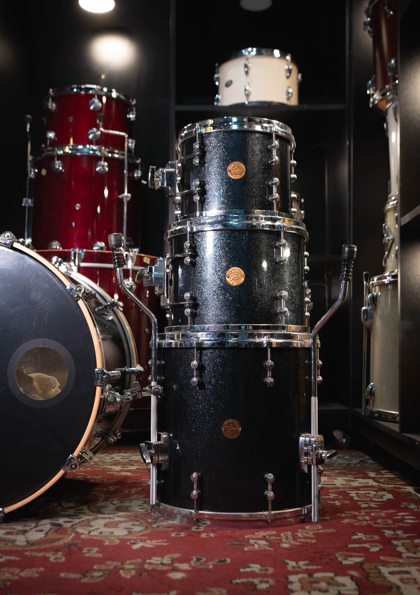 Gretsch Drums New Classic Black Galaxy Sparkle 22-10-12-14 (usado) Shell Pack - Batería acústica