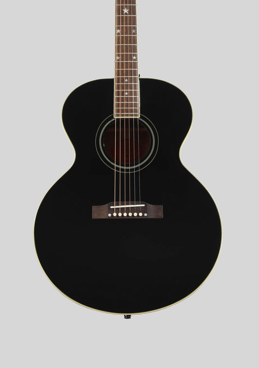 Epiphone J-180 LS Inspired by Gibson - Ebony - nueva año 2025 - Guitarra electroacústica