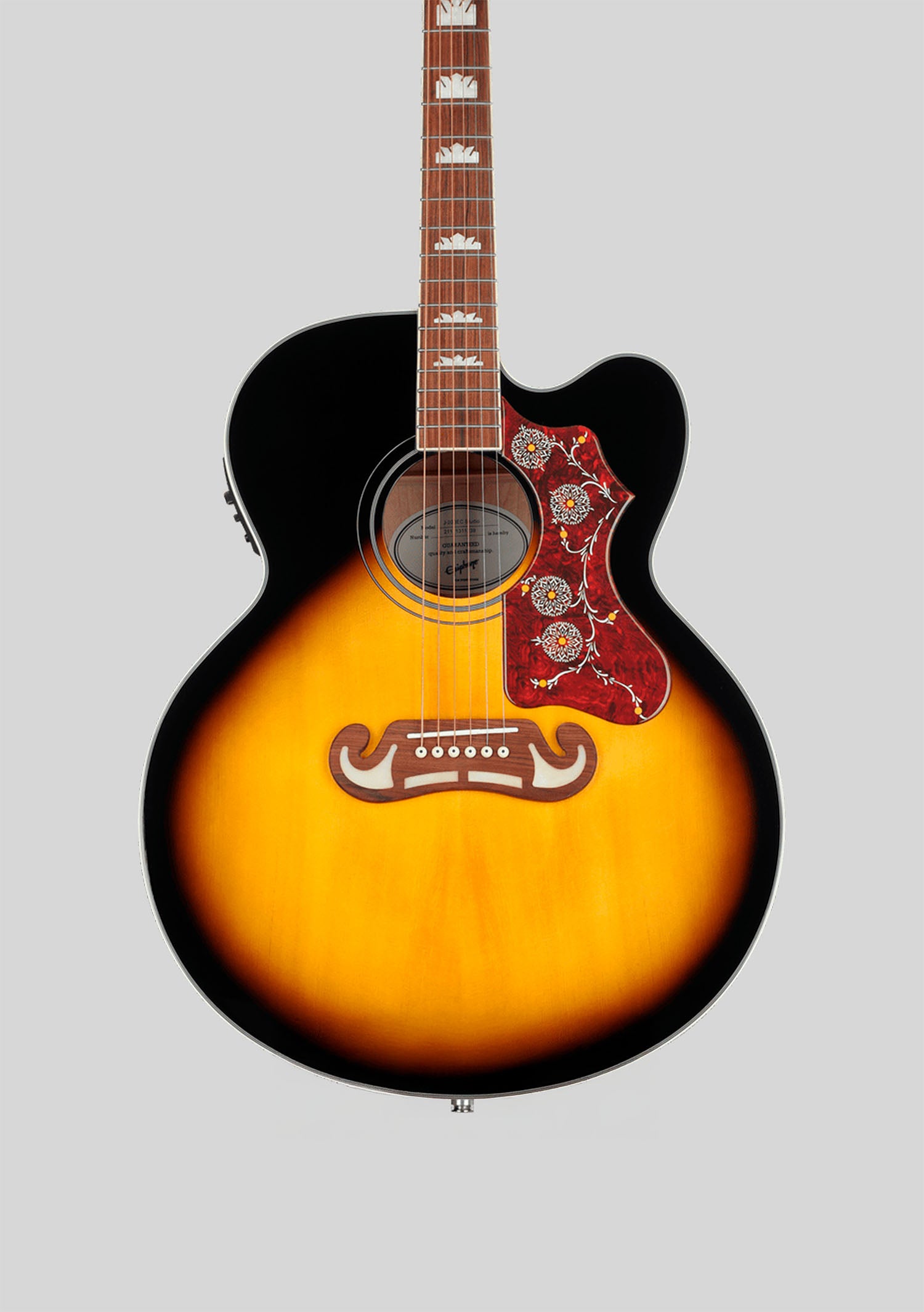 Guitarra electroacústica Epiphone J-200 EC color vintage sunburst