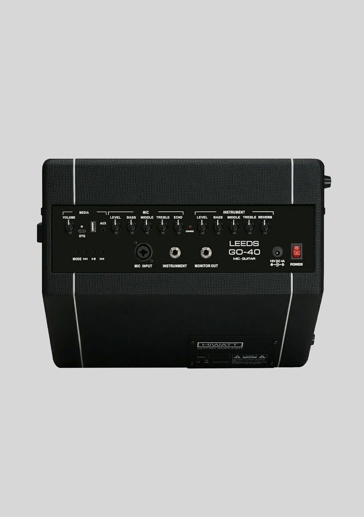 Hiwatt Leed GO 40 recargable - Amplificador portátil de guitarra / micrófono