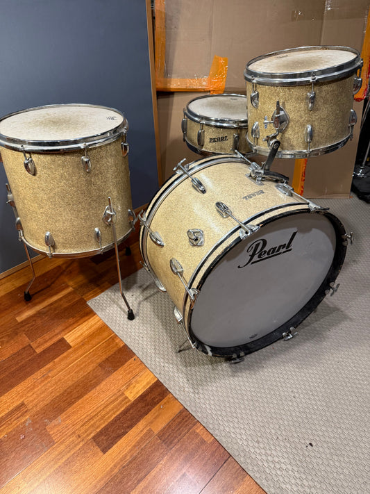 Pearl Super deluxe 13 x 16 x 22 x 14 Sparkle  usada años early 60s - Batería acústica