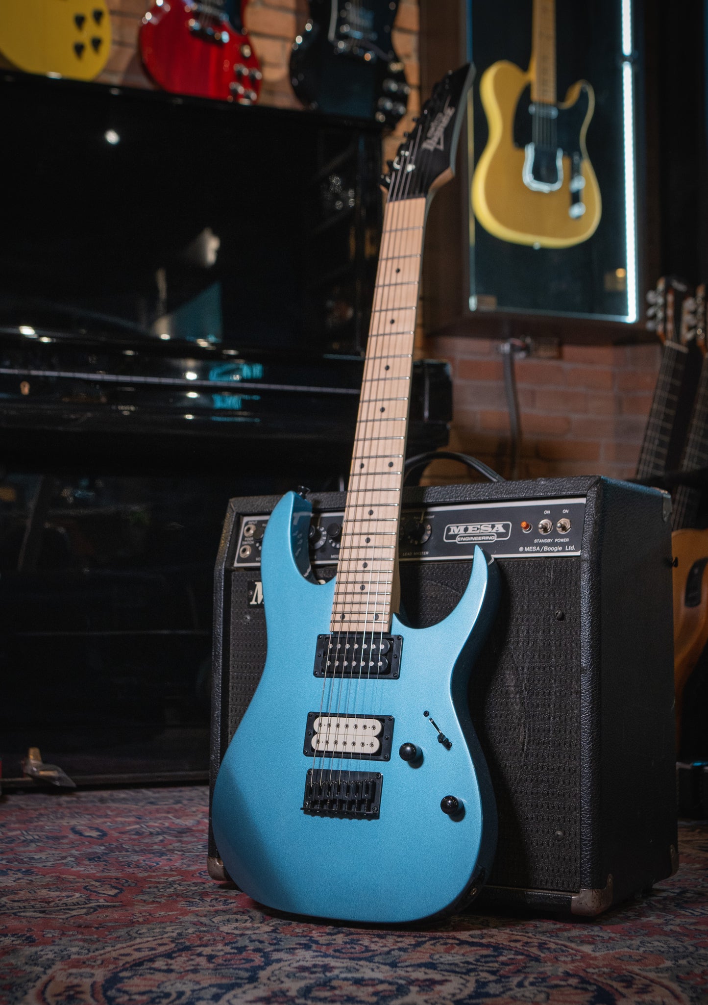 Ibanez Gio GRG7221M 7 cuerdas Metallic Light Blue usada (incluye softcase) - Guitarra eléctrica