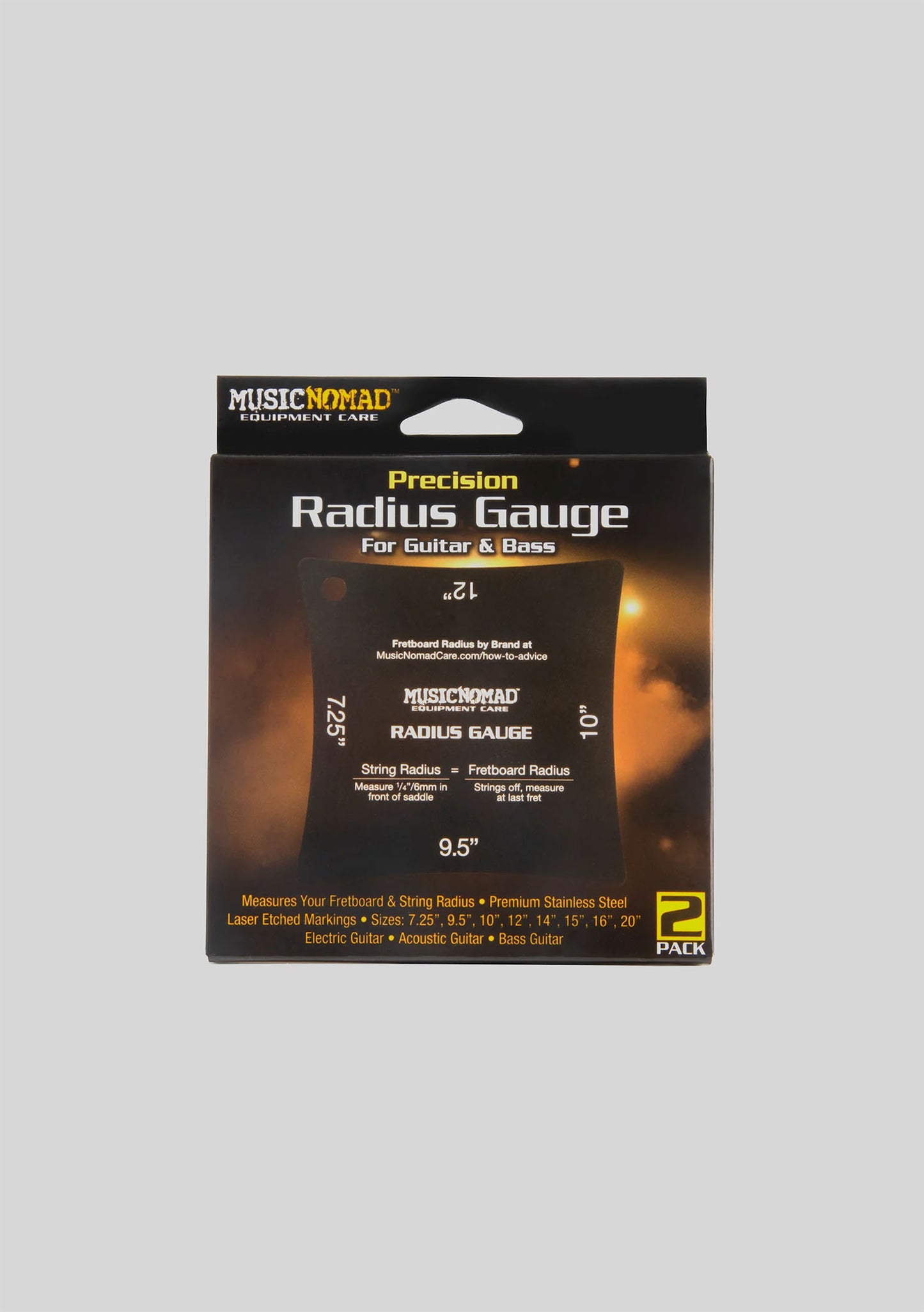 Medidor de radio MusicNomad Precision Radius Gauge Set - 2 Pack MN603