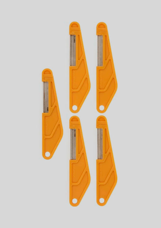 Set de limas para nut bajo eléctrico MusicNomad Bass Guitar Diamond Coated Nut File Set - 5 pc w/Metal Case MN673